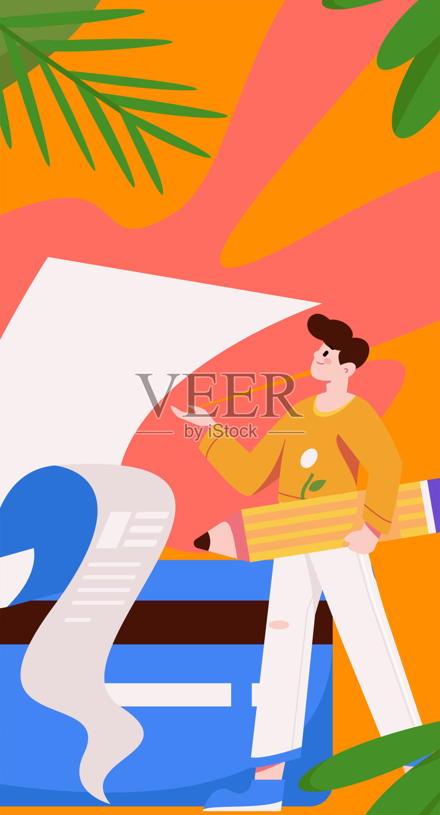 信用卡账单字符平面矢量概念操作手绘插图插画图片素材