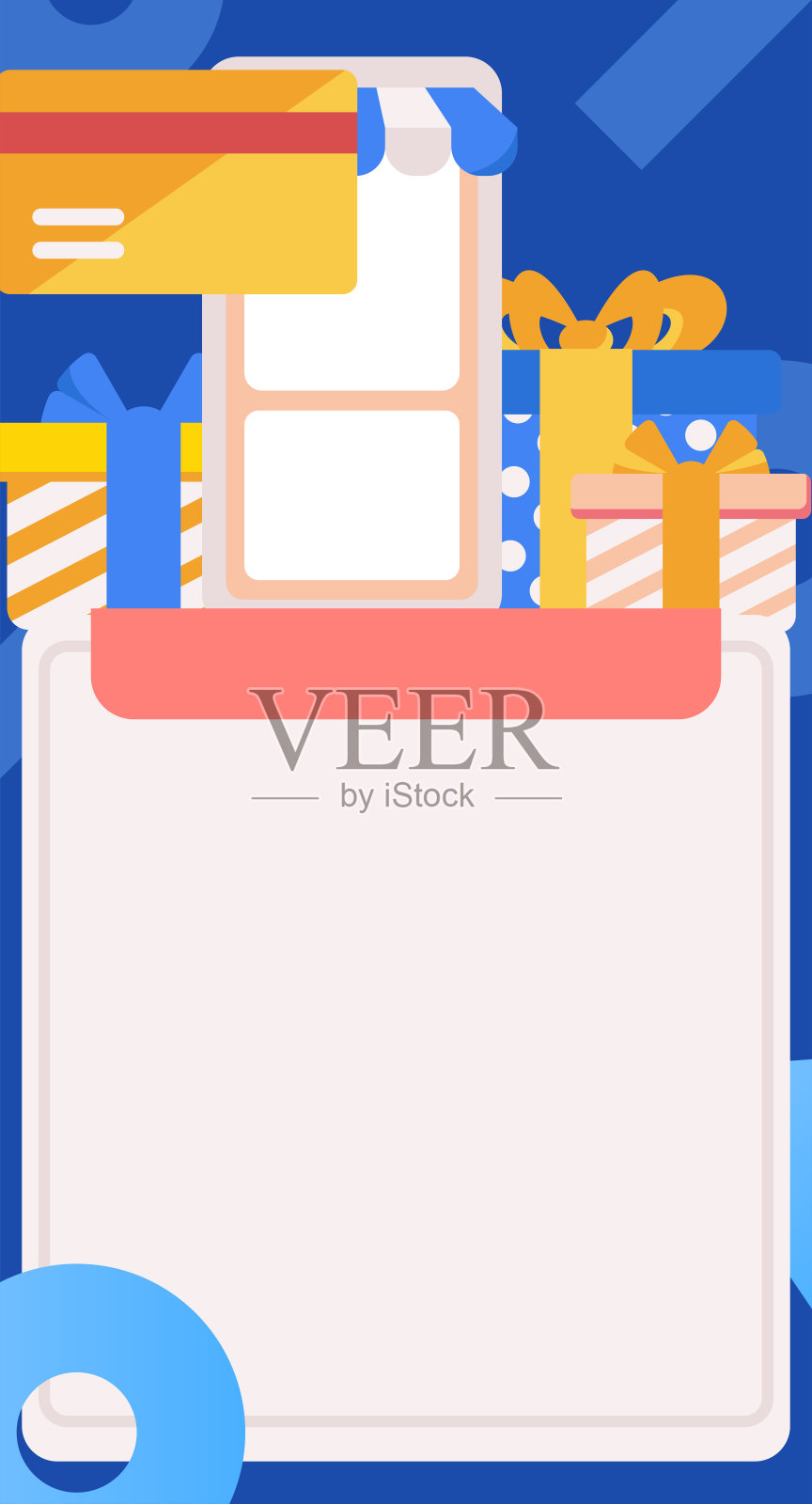 假日购物的人做电子商务网上购物平面矢量概念操作手绘插图插画图片素材