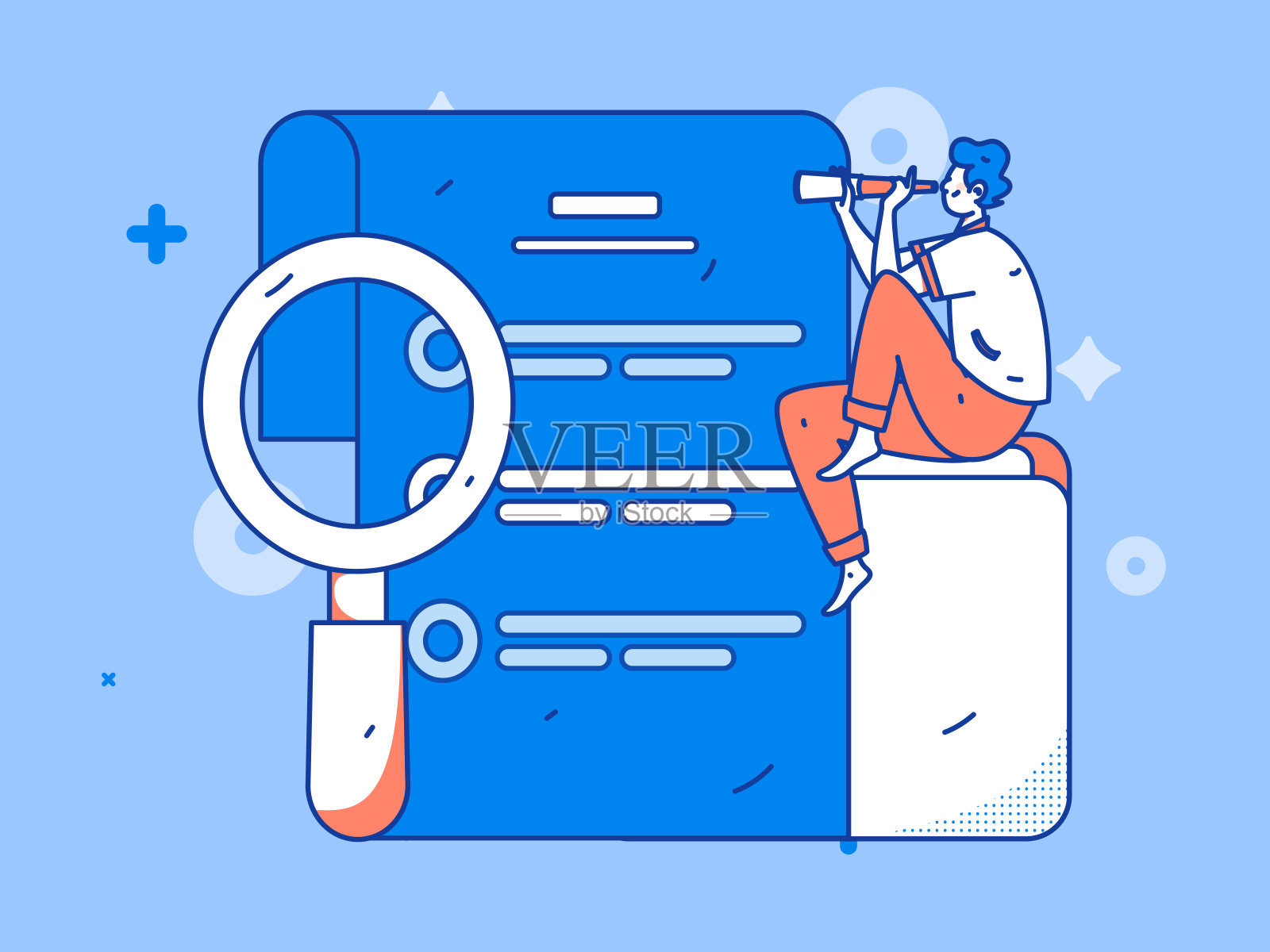 邀请朋友进行问卷平面矢量概念操作手绘插画插画图片素材