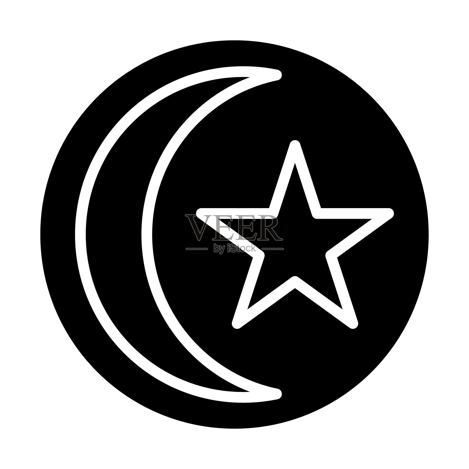 伊斯兰教的色彩概念。宗教孤立的因素。插画图片素材