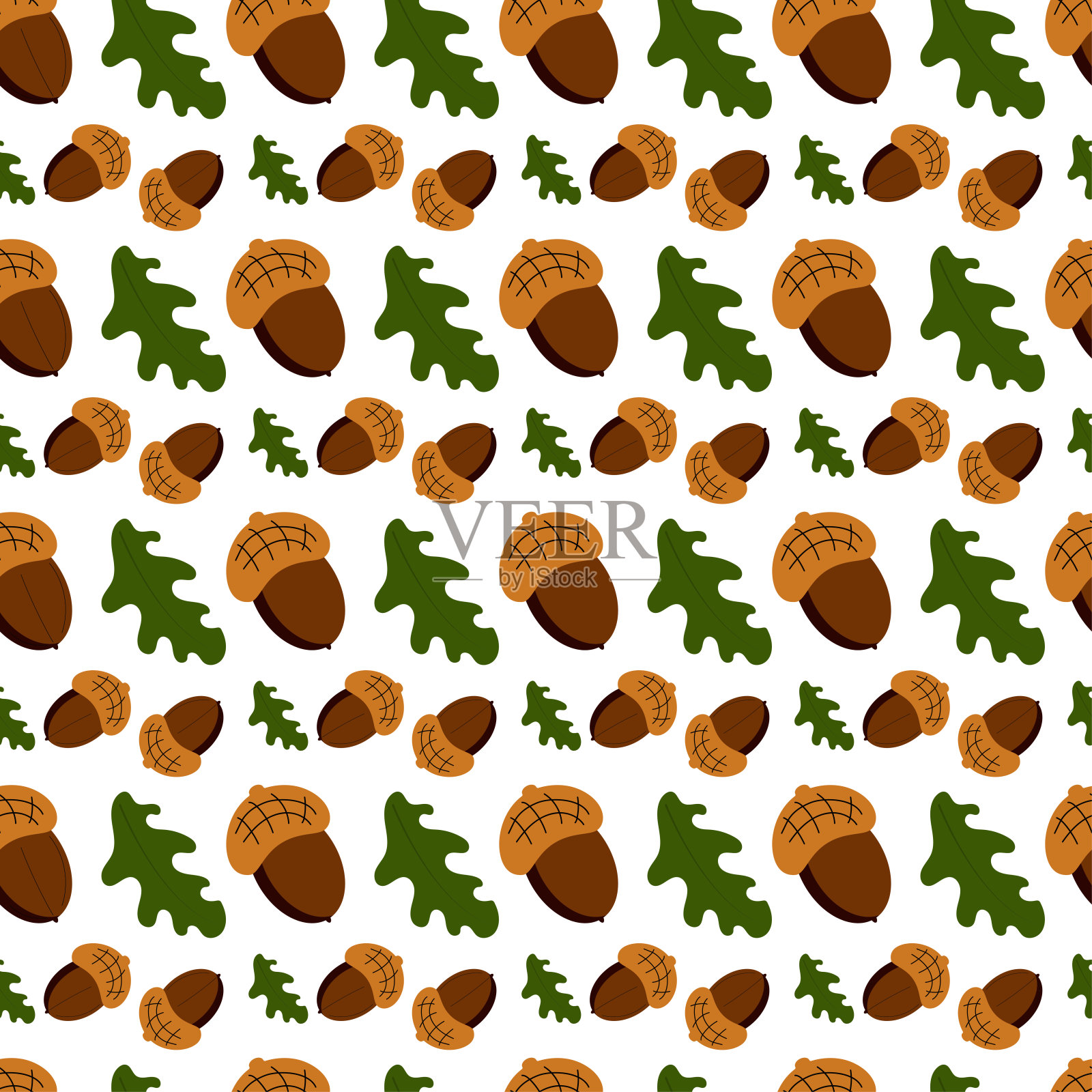 橡子模式插画图片素材