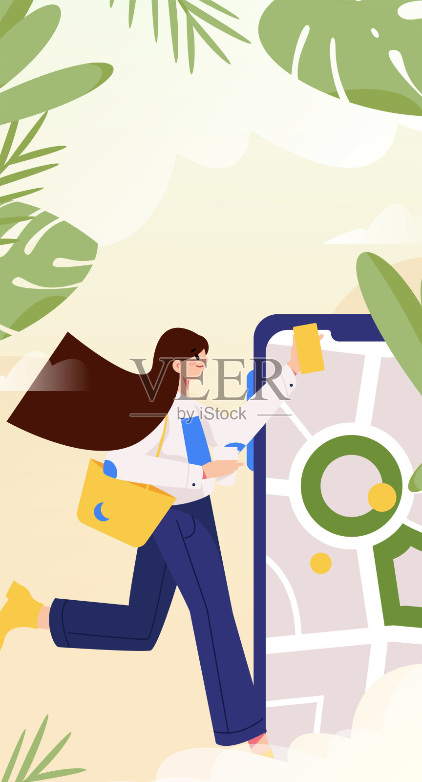 人们锻炼健康跑步矢量互联网运营说明插画图片素材