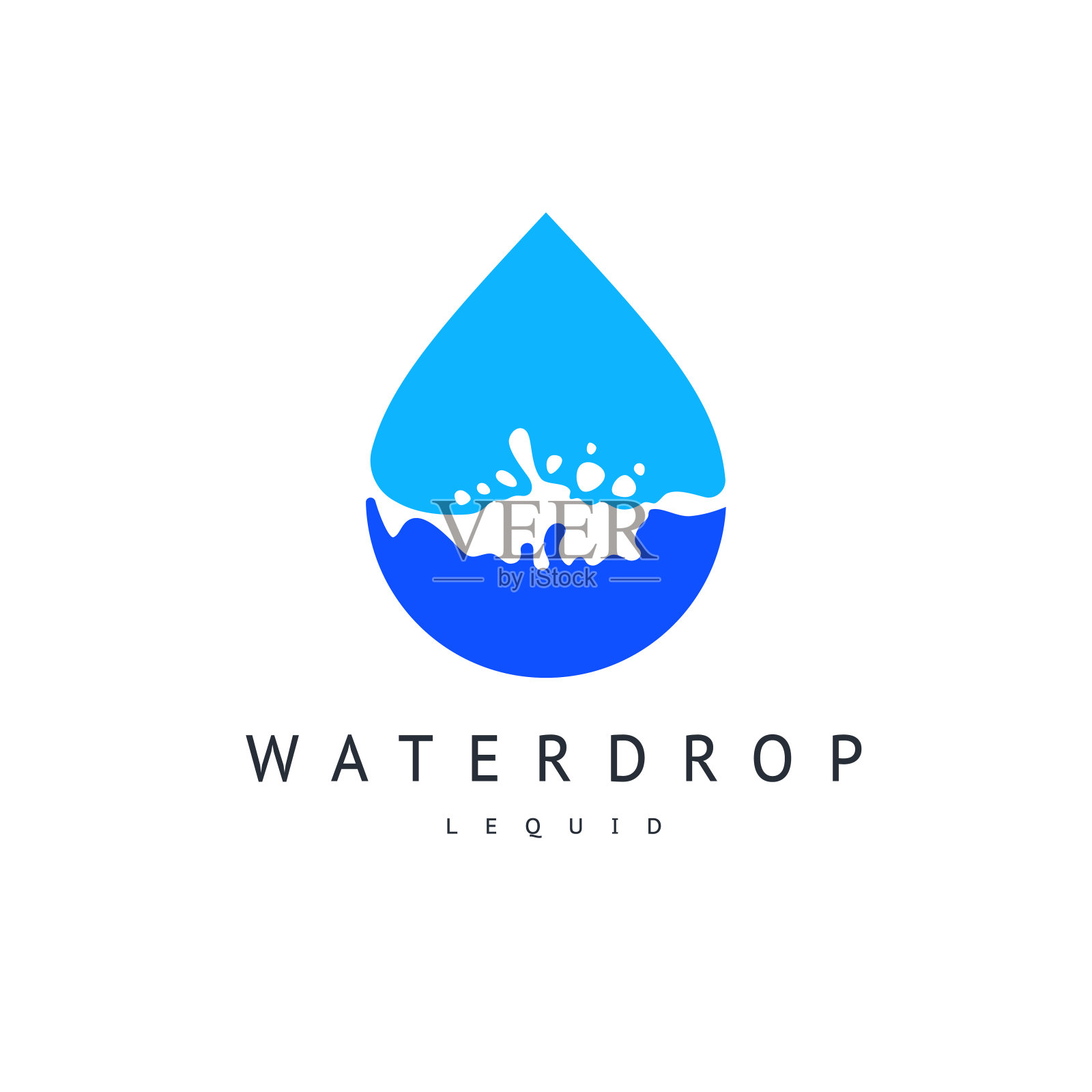水滴图标可用于标识或品牌名称插画图片素材