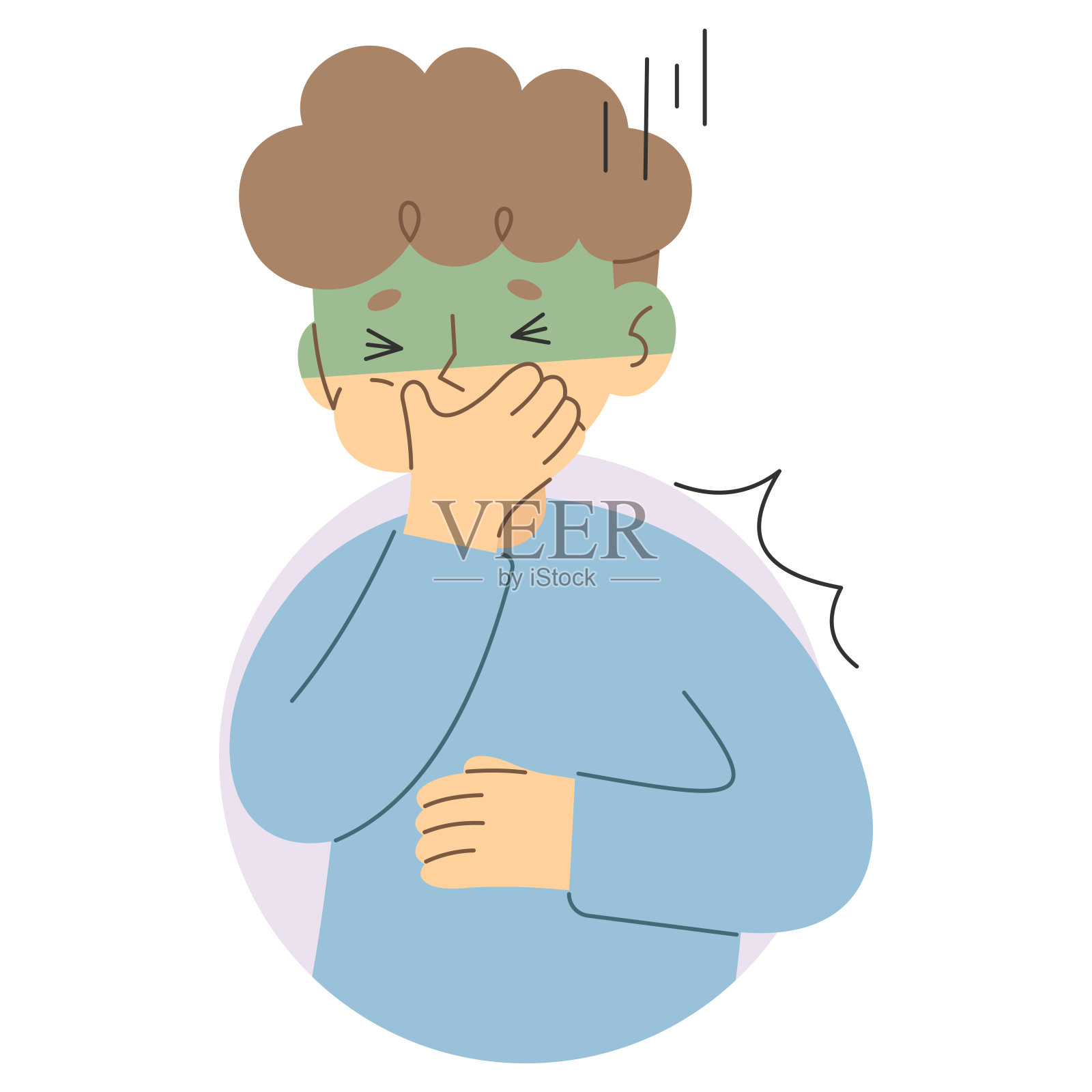 恶心4插画图片素材