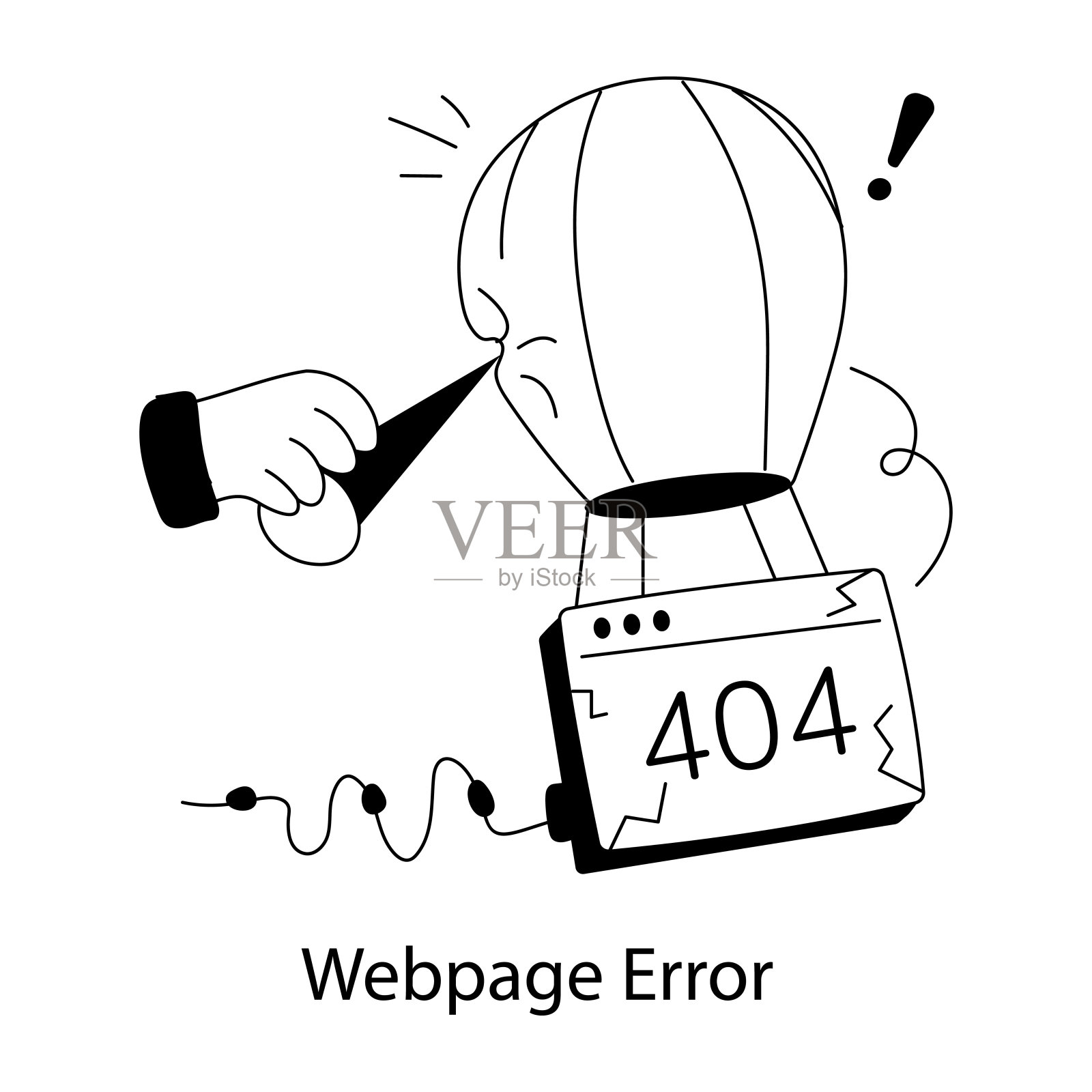 网页错误插画图片素材