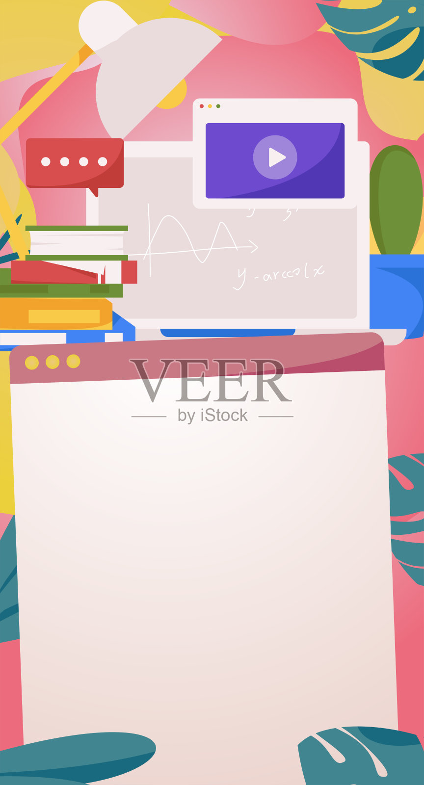 教育和学习的人平面矢量概念手绘插图插画图片素材