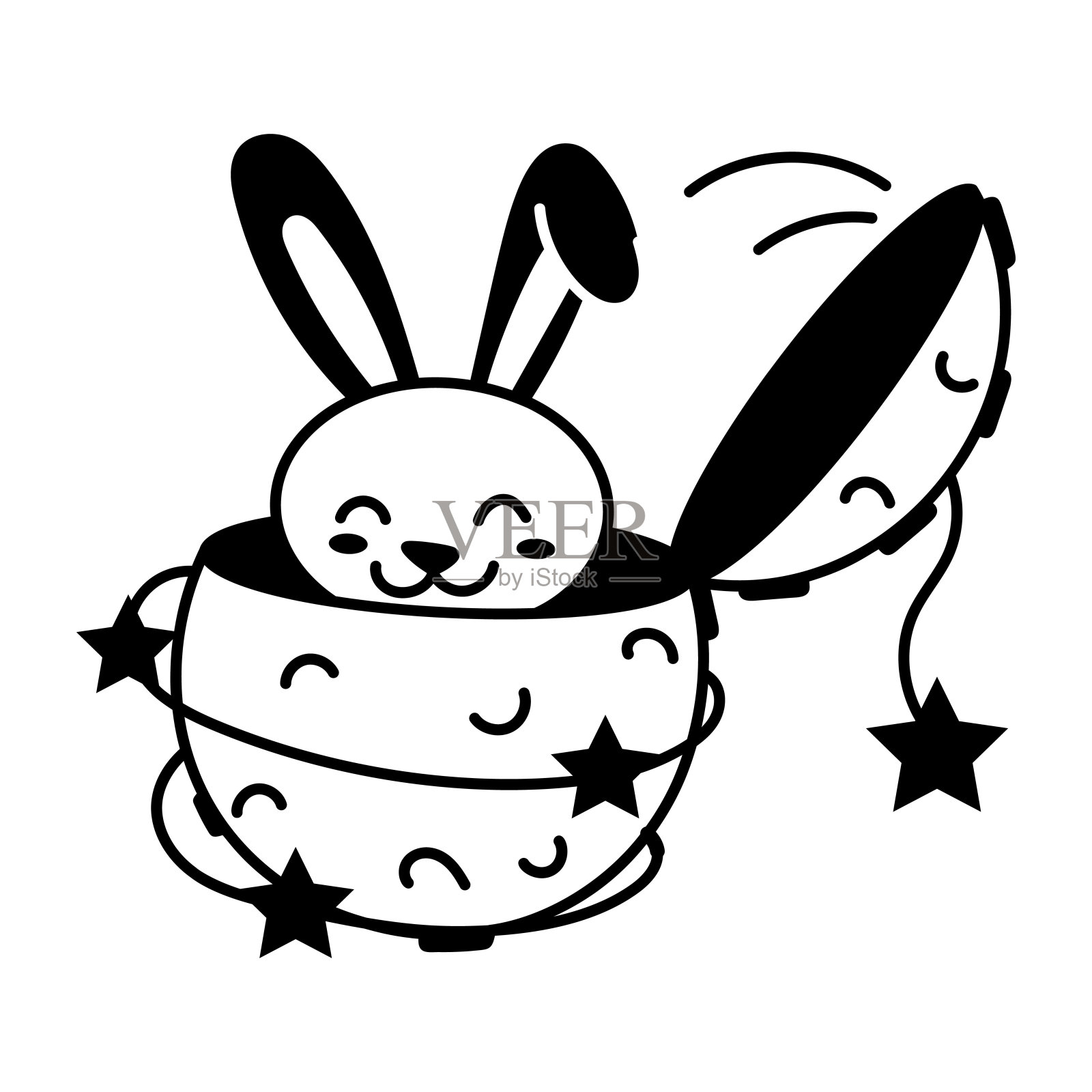 复活节兔子插画图片素材