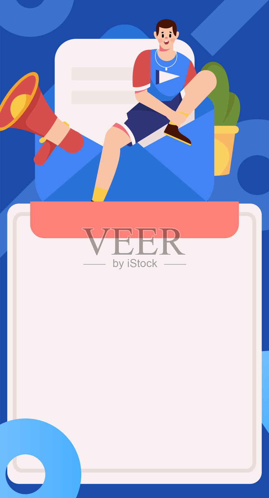 邀请朋友进行问卷平面矢量概念操作手绘插画插画图片素材