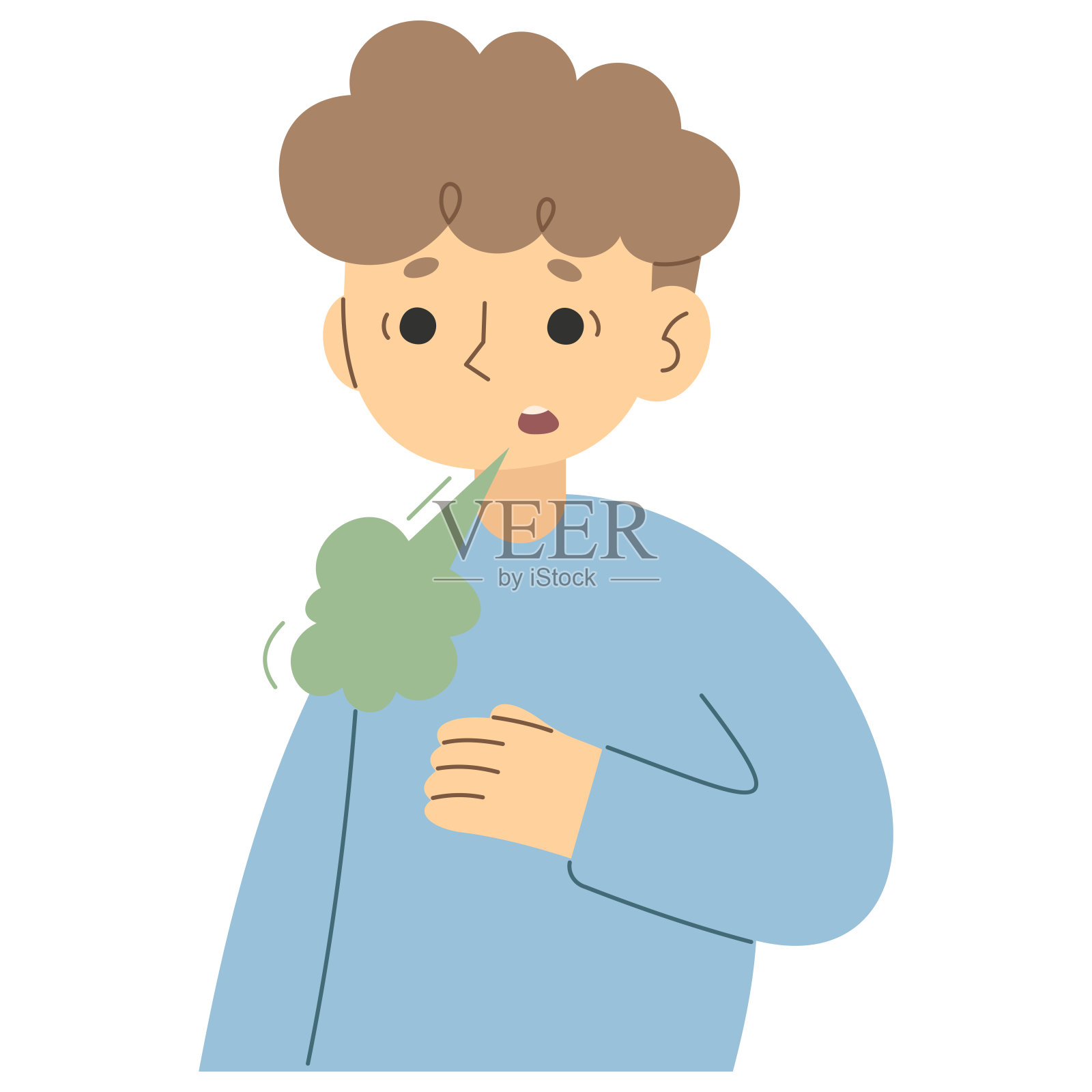 打嗝2插画图片素材