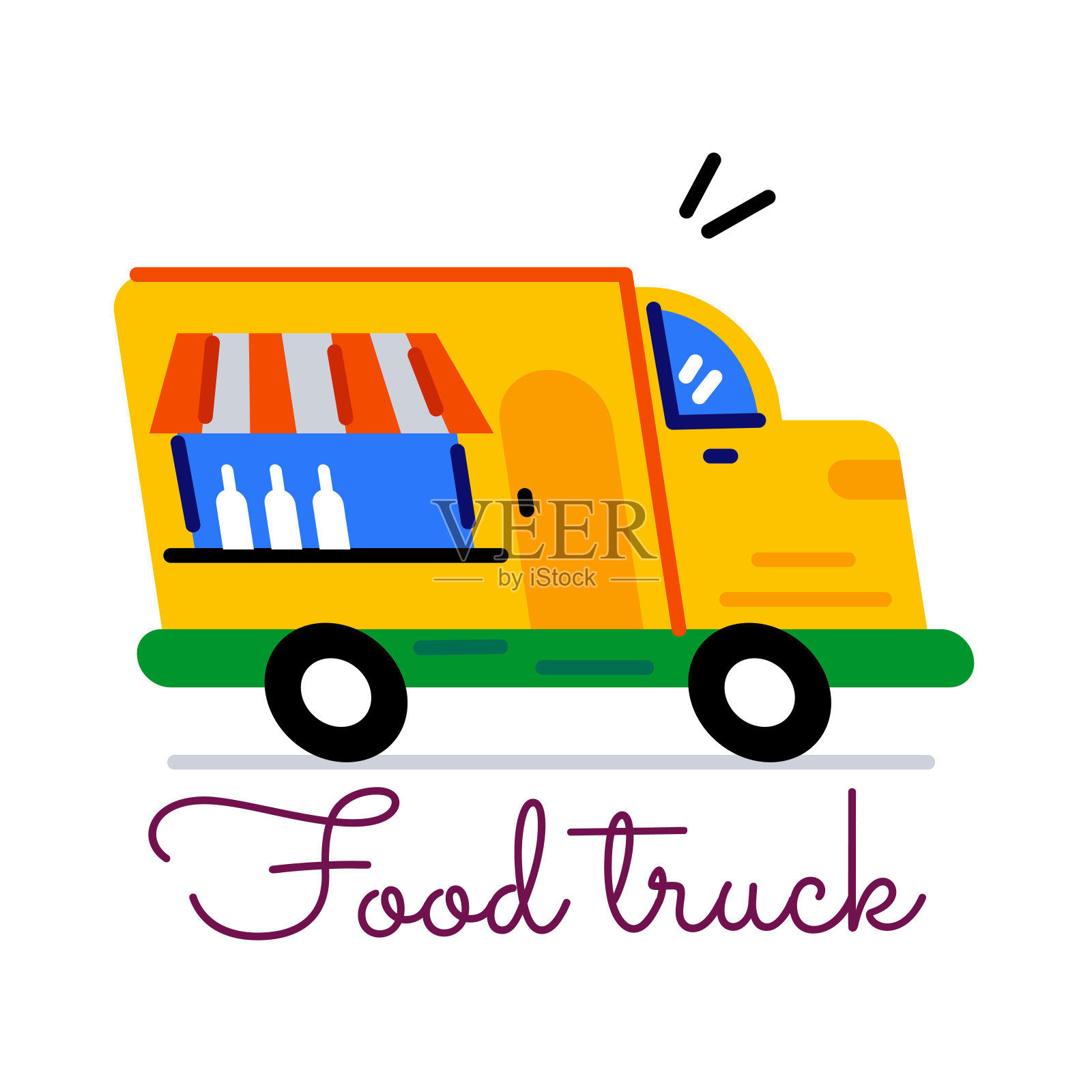 快餐车插画图片素材