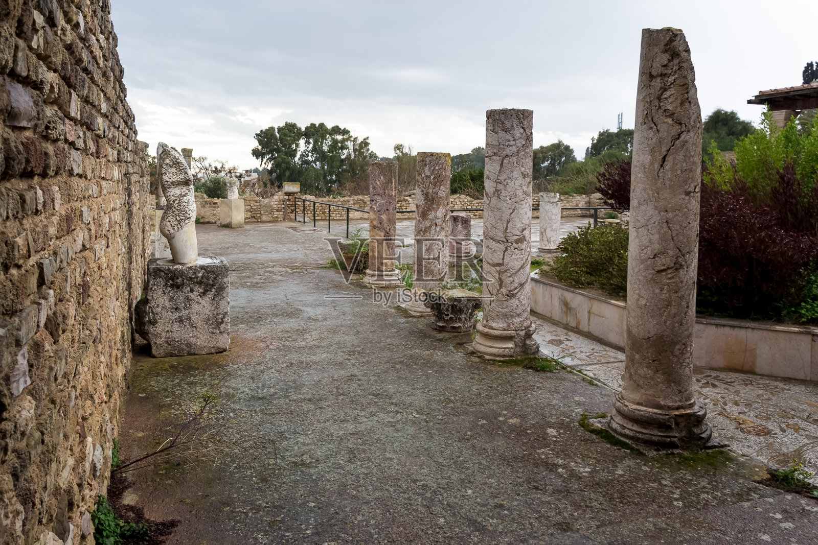 突尼斯迦太基的安东尼浴场照片摄影图片