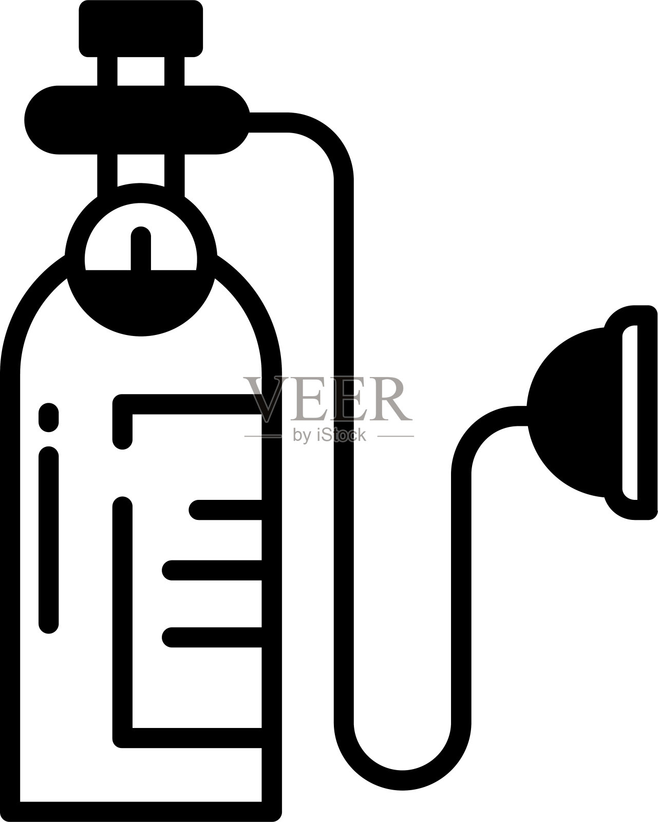 氧字形和线矢量插图插画图片素材