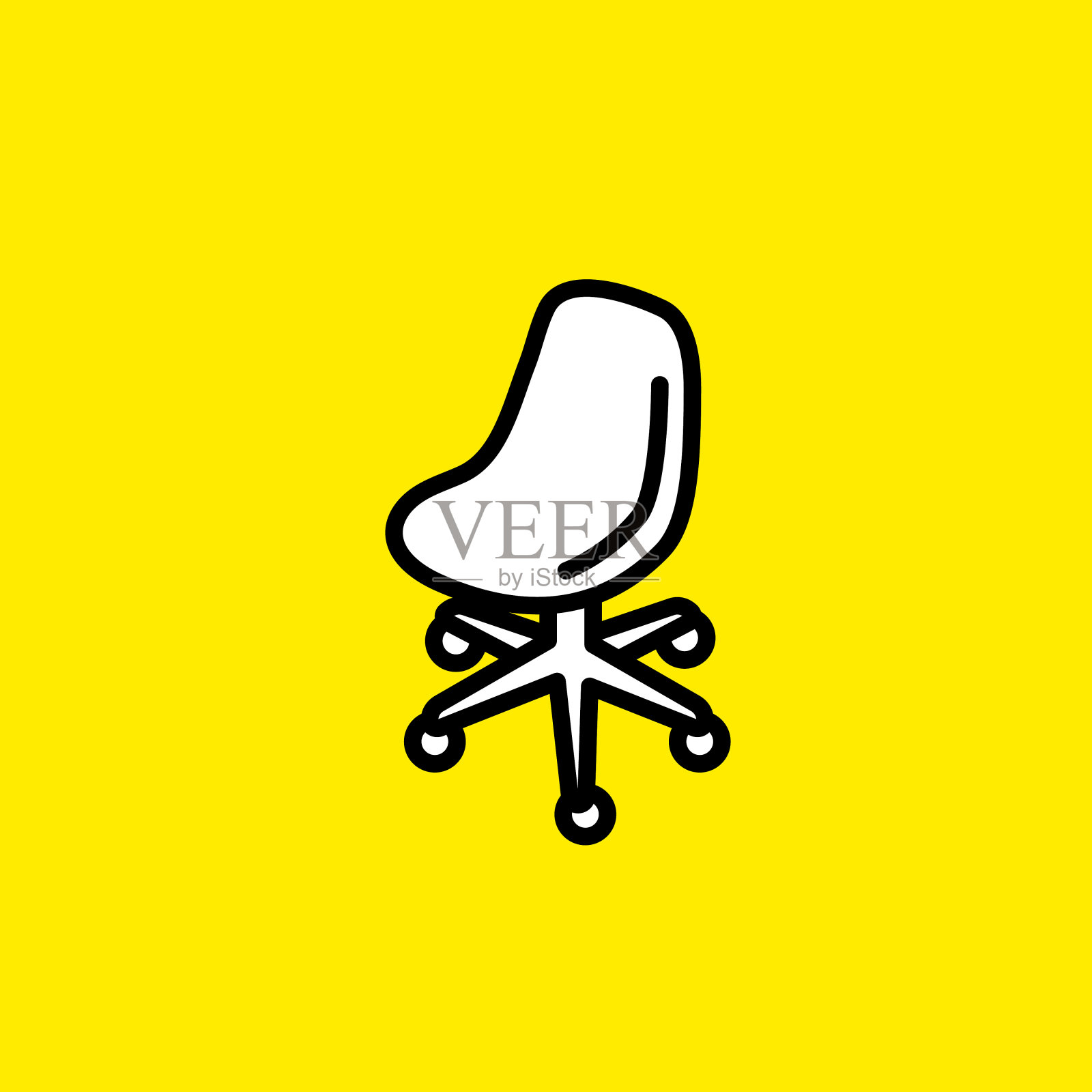 简单的办公椅图标插图插画图片素材