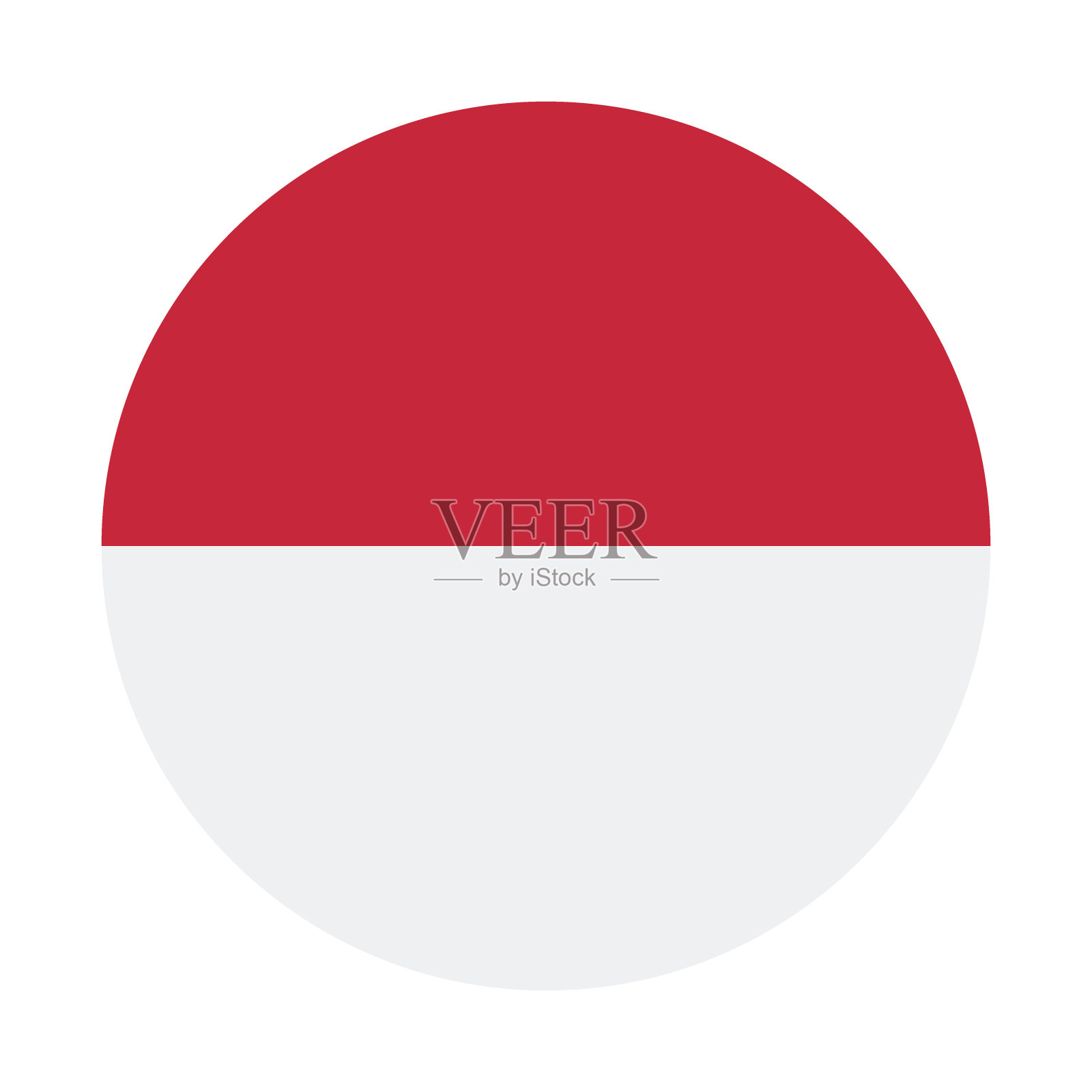 摩纳哥圆旗。圆形图标标志。标准颜色。按钮标志图标。数码插图。电脑插图。矢量插图。插画图片素材