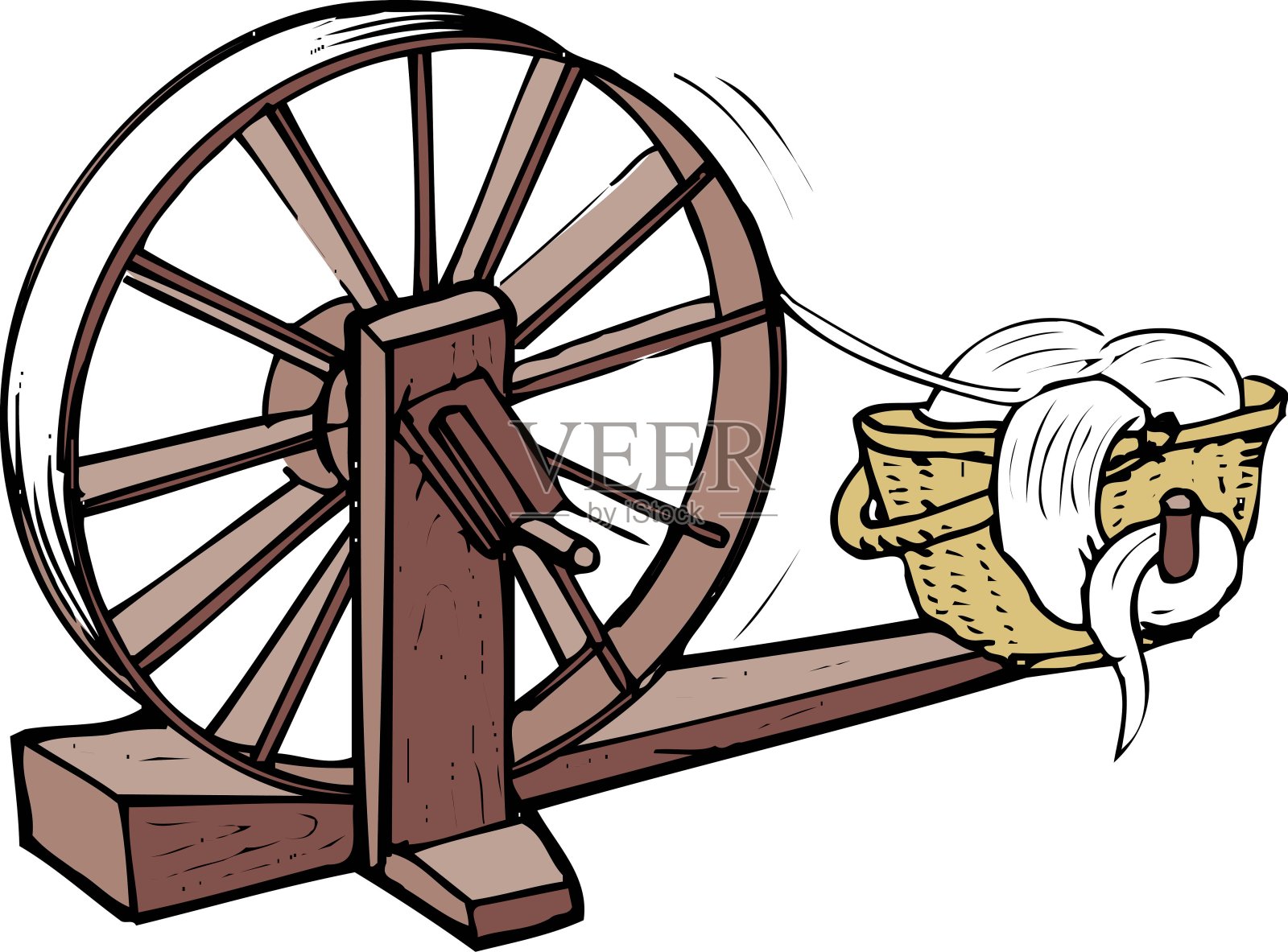 旋转的轮子插画图片素材