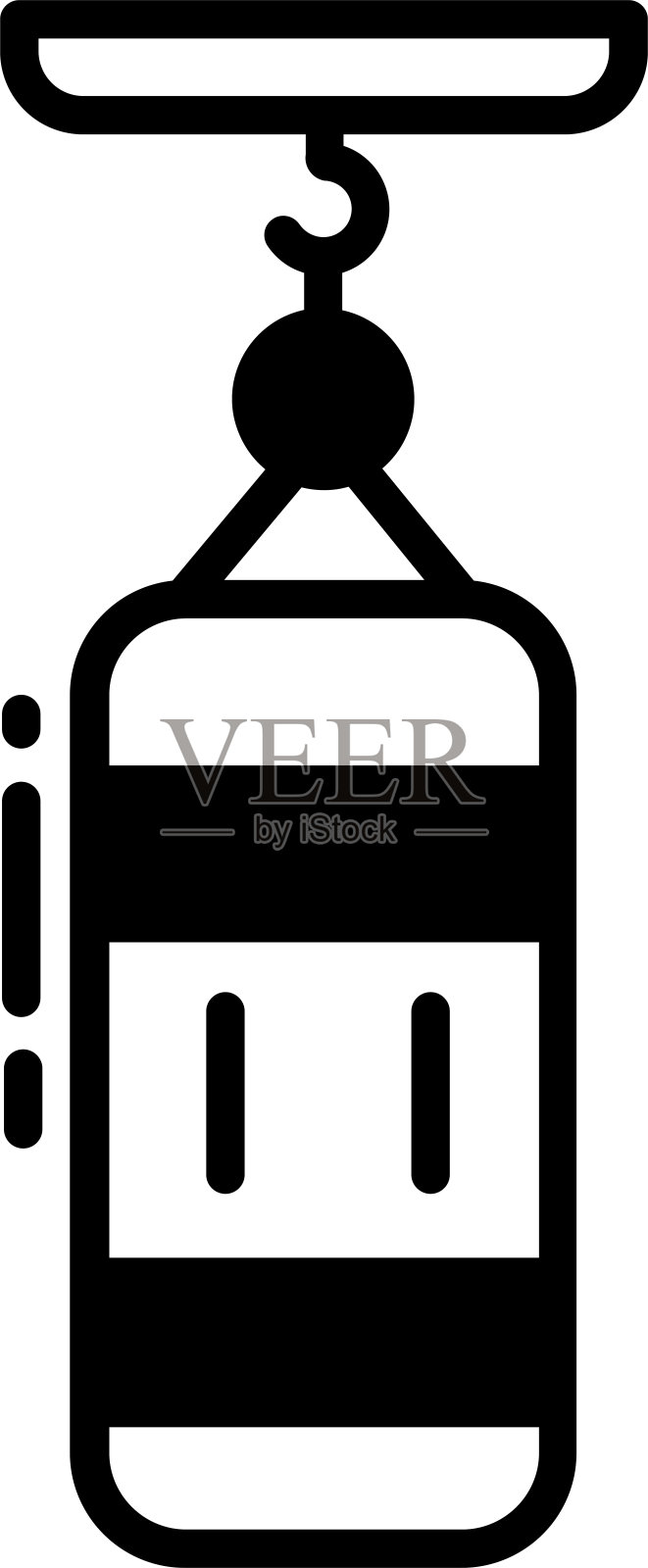 沙袋字形和线矢量插图插画图片素材