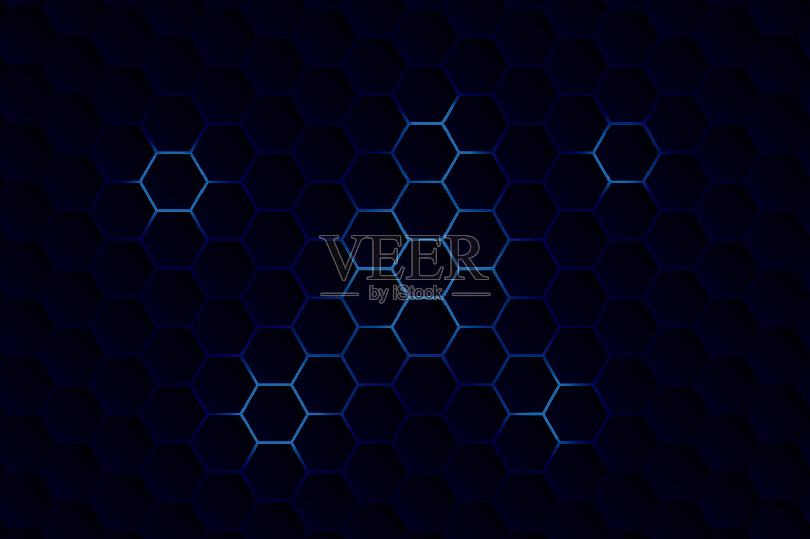 蓝色六边形抽象背景照片摄影图片