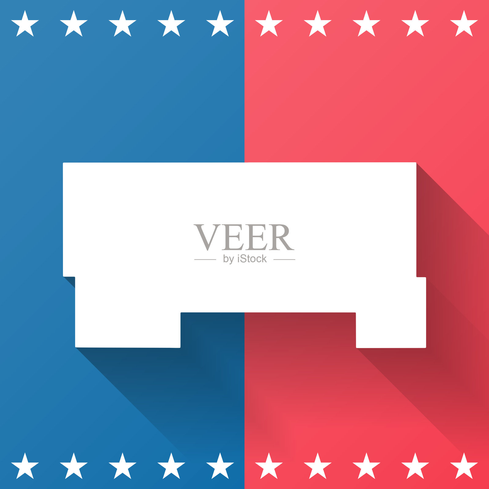 北达科他州的波蒂诺县。地图在蓝色和红色的背景插画图片素材