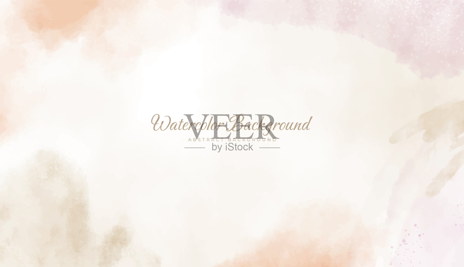 抽象水平水彩背景。中性浅色的空白背景插图插画图片素材