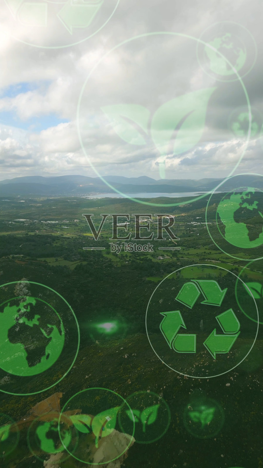 环保技术理念。可持续发展目标。西班牙。照片摄影图片