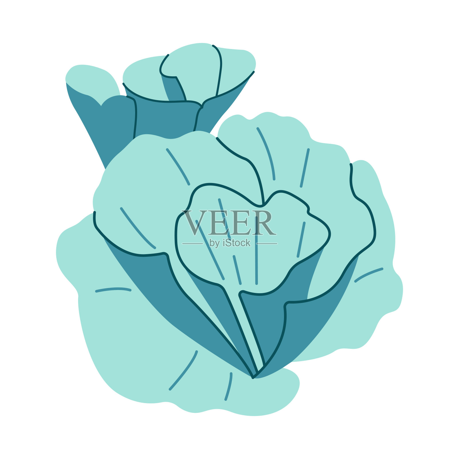 花瓶珊瑚,帽珊瑚手绘异域珊瑚礁插画图片素材