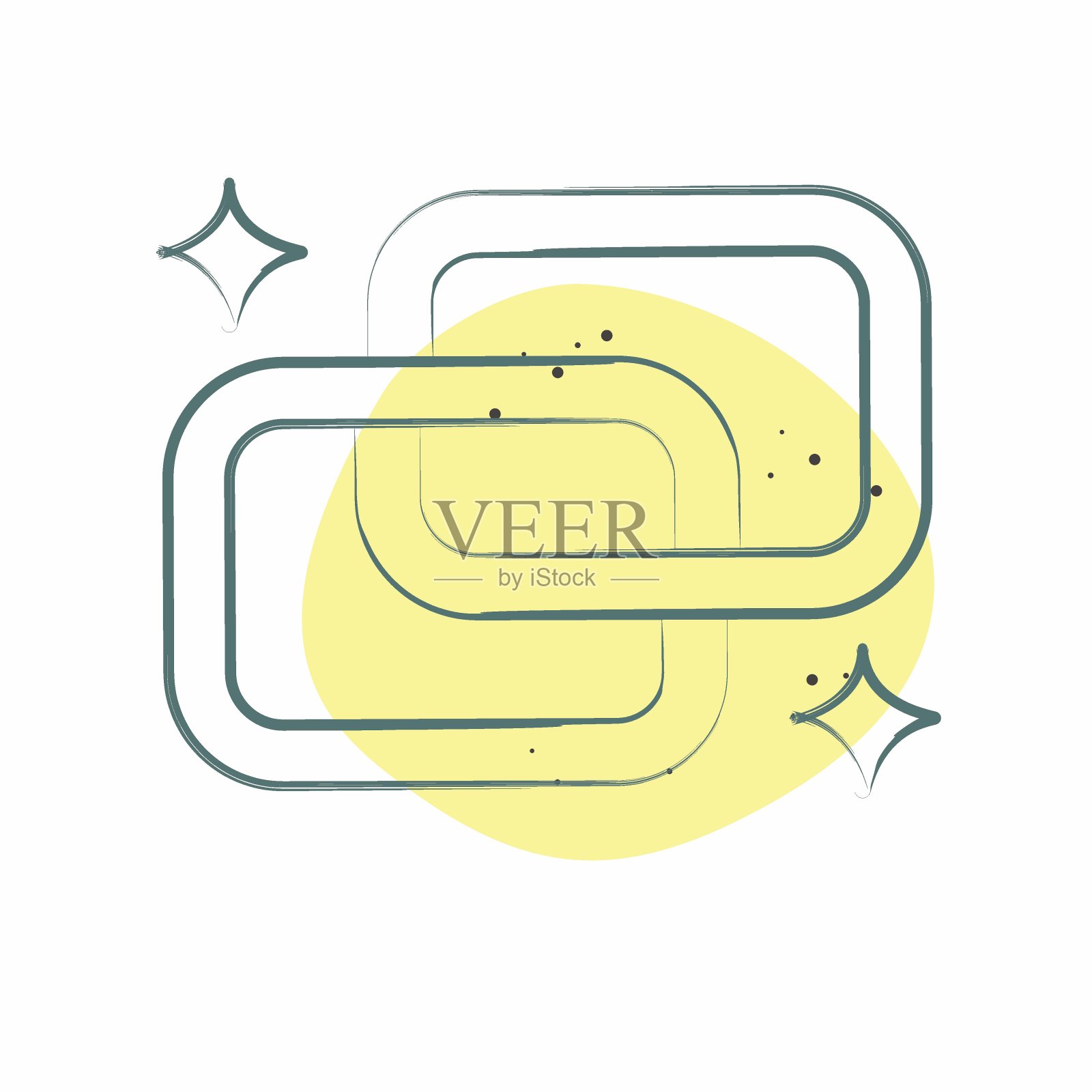 图标链接。与社交网络符号相关。色斑样式。简单的设计说明插画图片素材