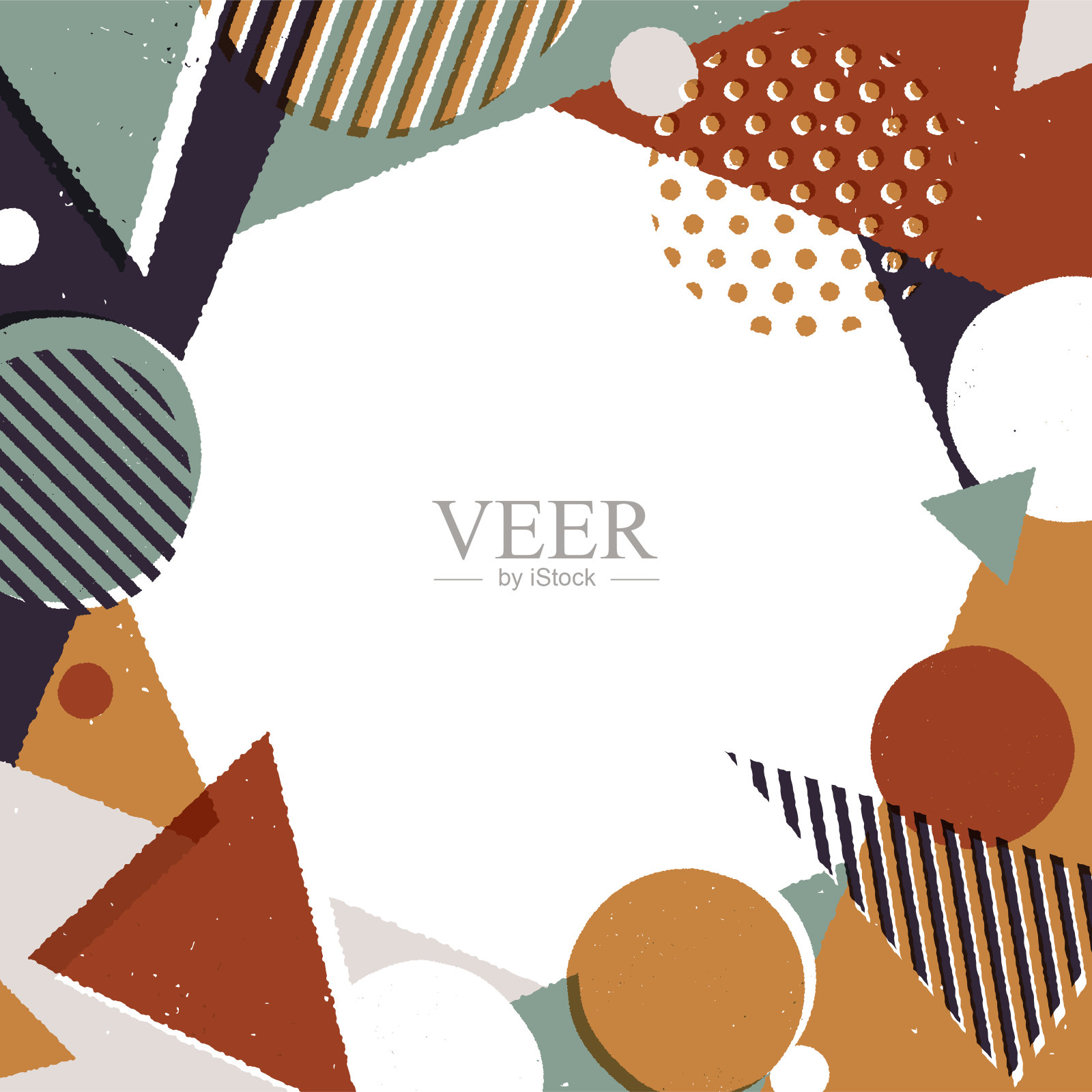 彩色背景插图与粗糙的触摸插画图片素材