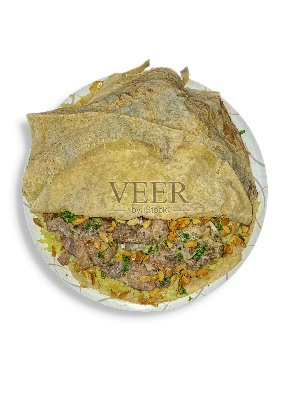 曼萨夫,白色背景上照片摄影图片