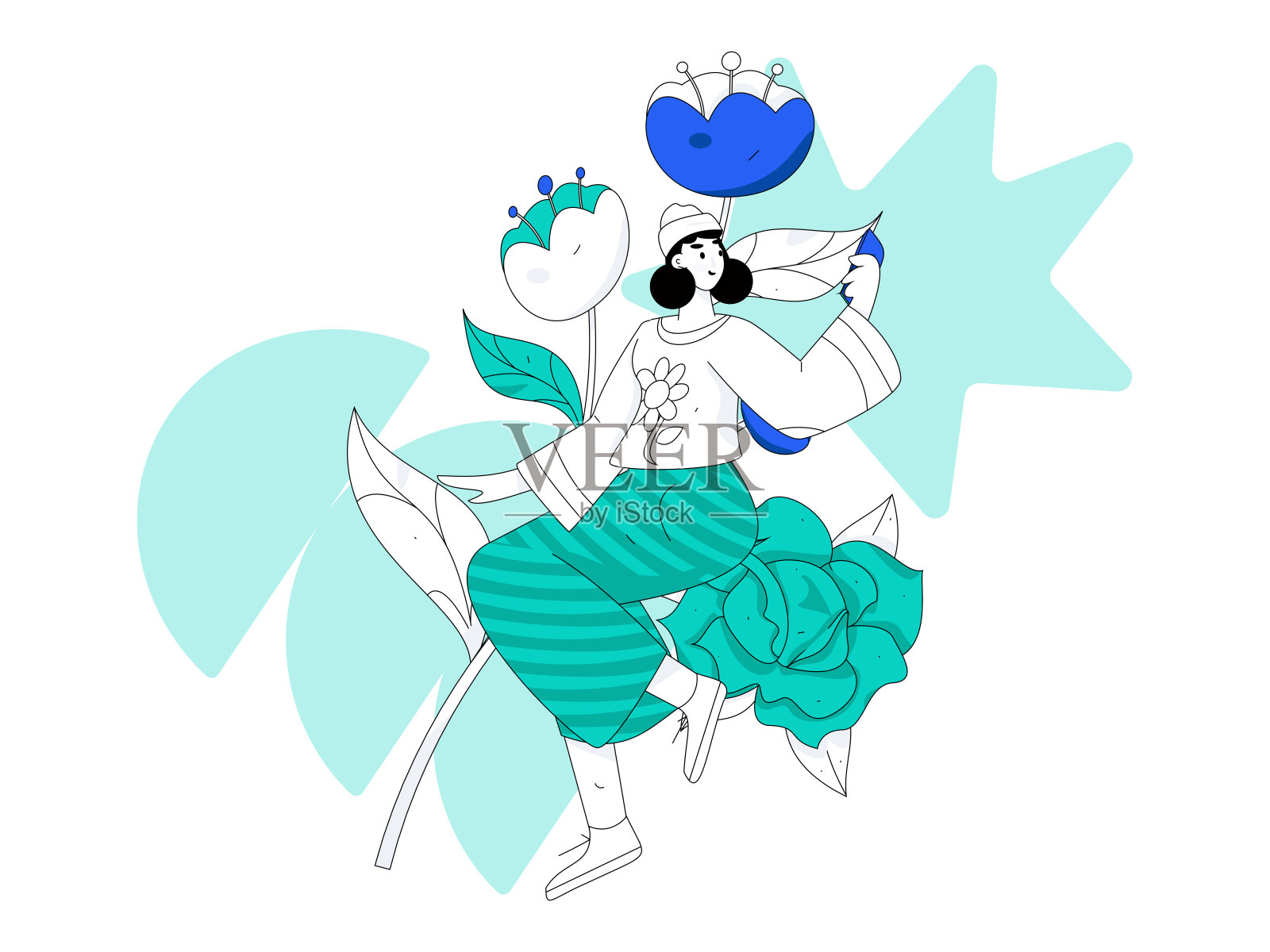 国际妇女节职业女性平面人物矢量概念操作手绘插画插画图片素材