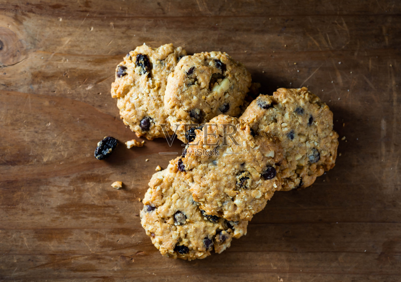 木制背景饼干照片摄影图片