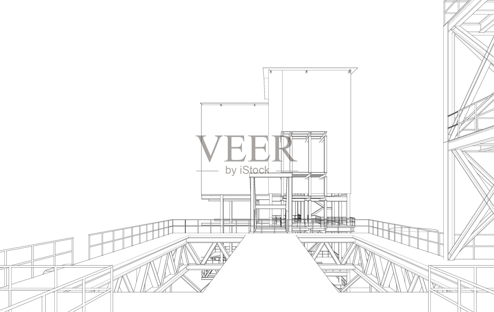 工业项目的三维插图照片摄影图片