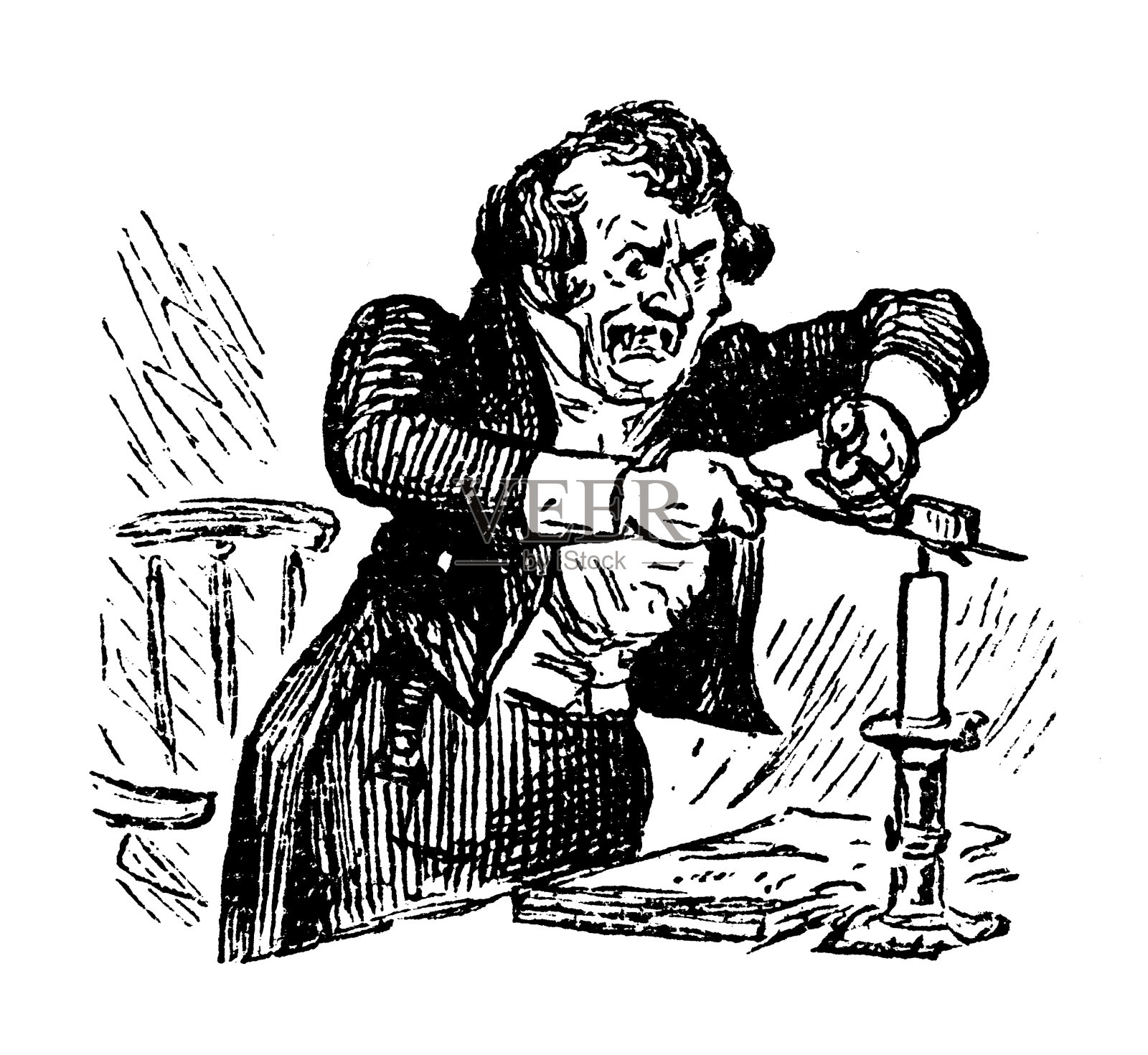 英国讽刺漫画插画图片素材