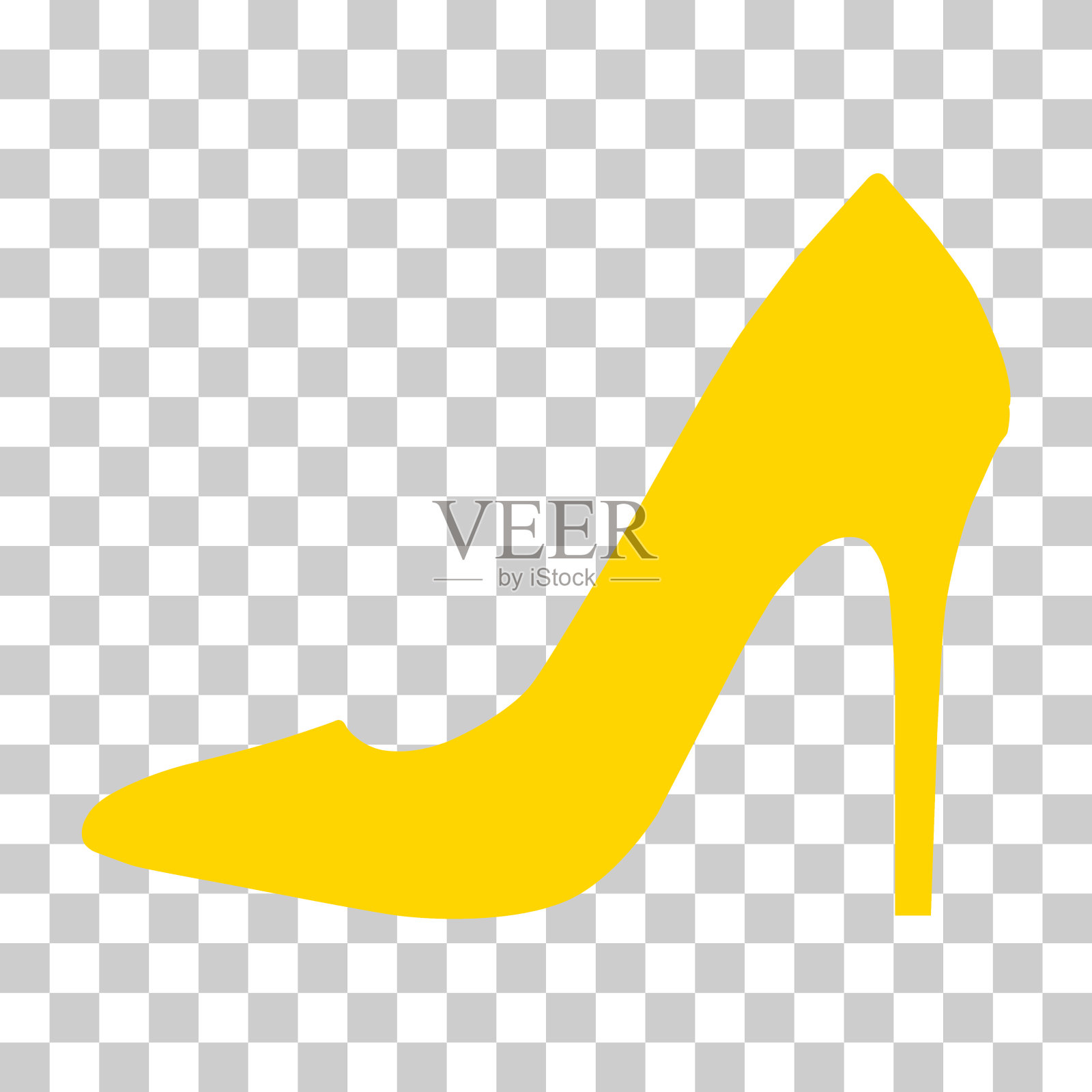 高跟鞋图标,鞋的时尚风格标志,优雅的女人符号矢量插图插画图片素材