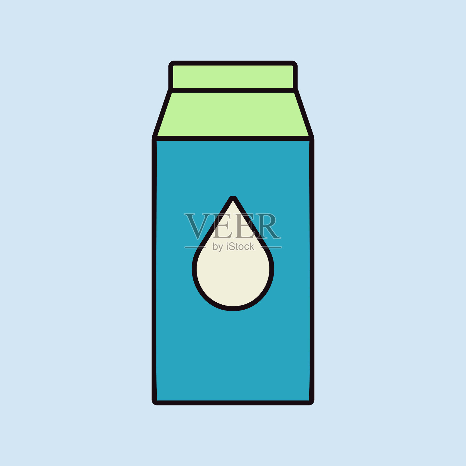 厨房矢量图标纸箱的牛奶插画图片素材