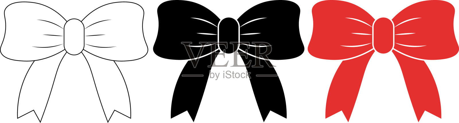 蝴蝶结图标插画图片素材