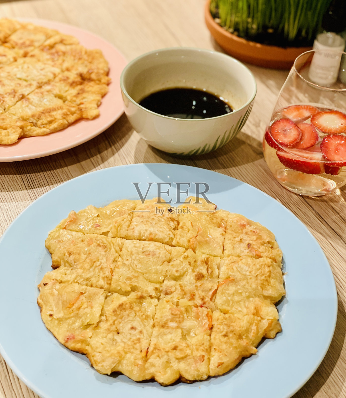 泡菜煎饼照片摄影图片