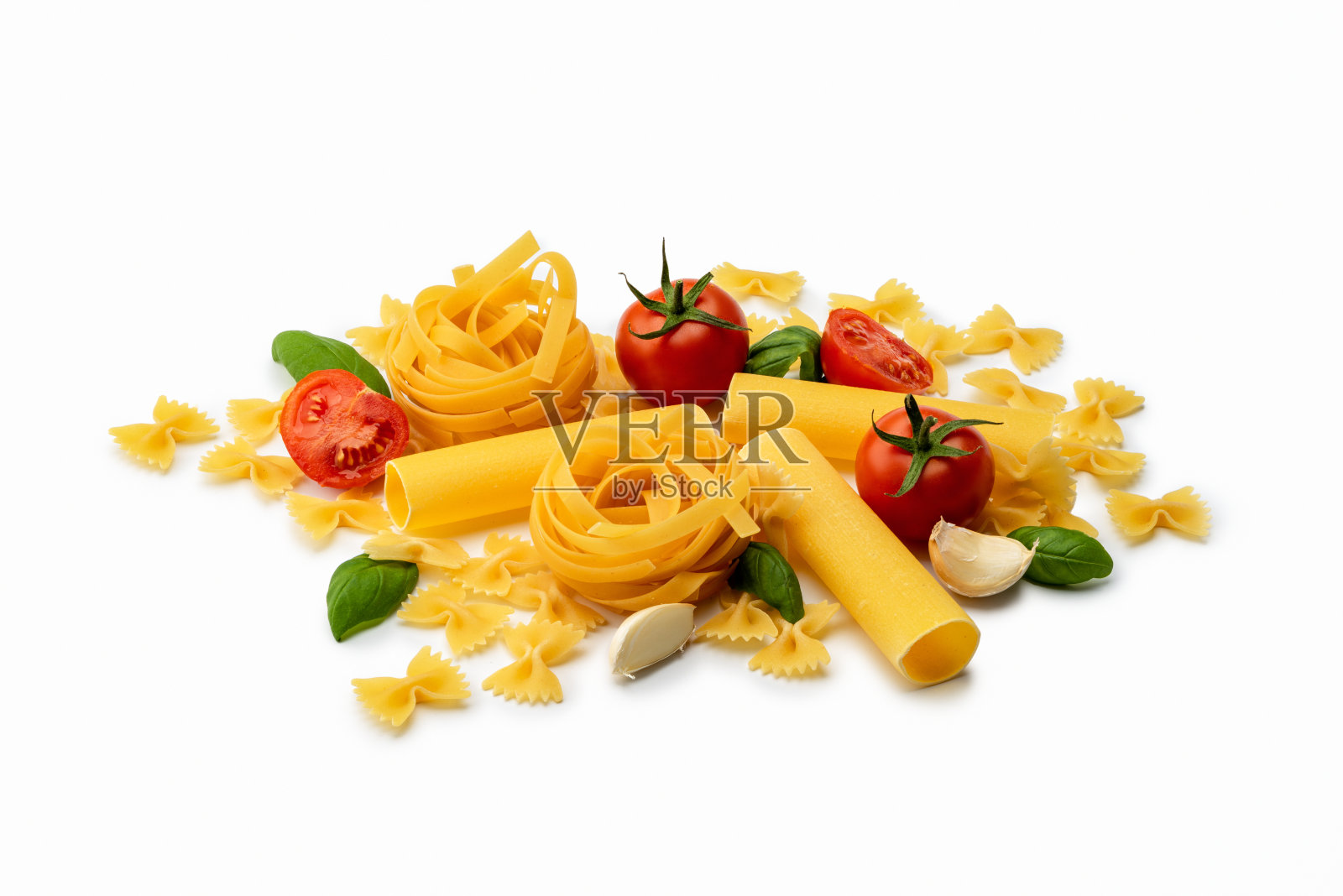烹饪意大利面食的原料照片摄影图片