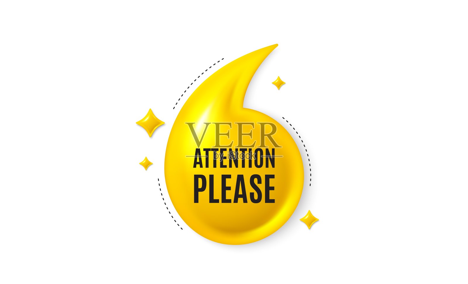 请注意符号。特价标志。提供3d报价横幅。向量插画图片素材