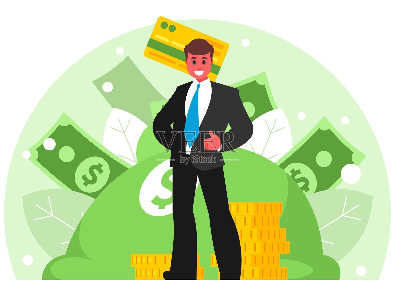 成功的商人插画图片素材