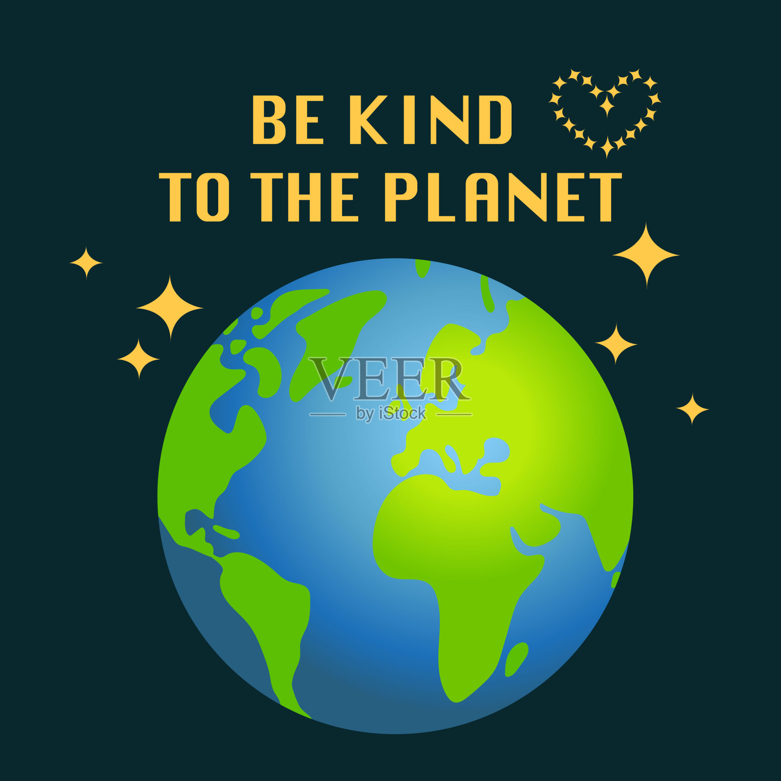 蜜蜂善待地球。插画图片素材