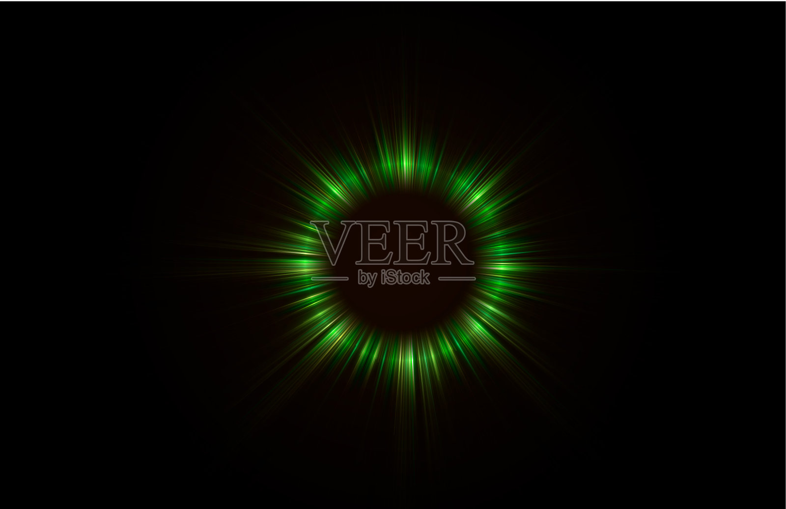 夜景中的魔法传送门。发光的未来传送隧道。光绕着射线旋转。光门户。插画图片素材