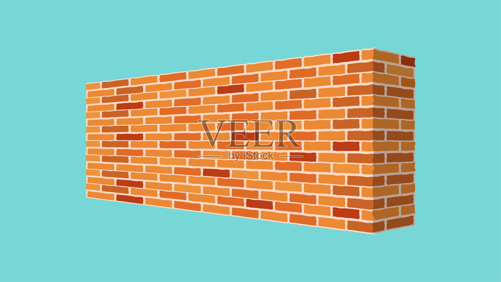 红砖墙矢量插图插画图片素材