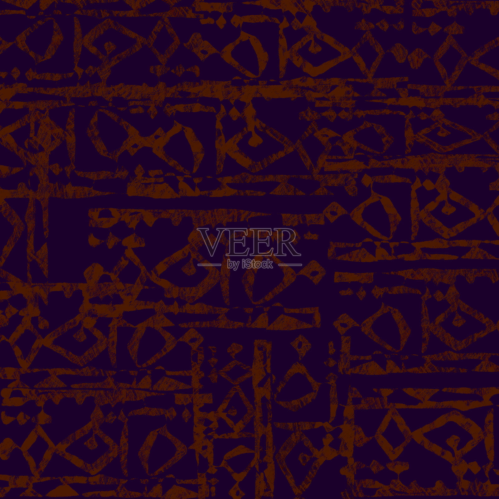 无缝图案-蜡染-部落艺术-红色和紫色插画图片素材