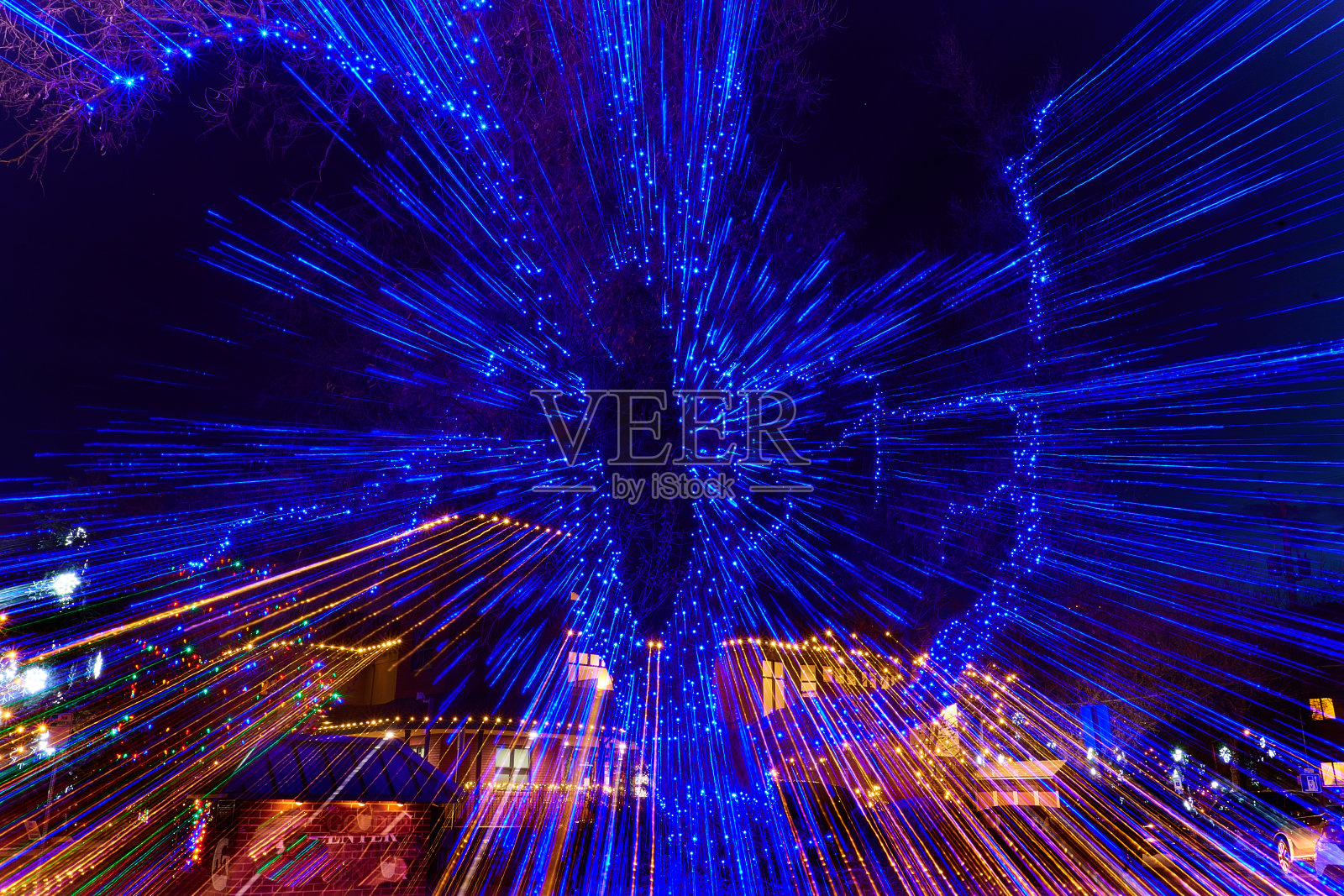 公开展示的圣诞彩灯照片摄影图片