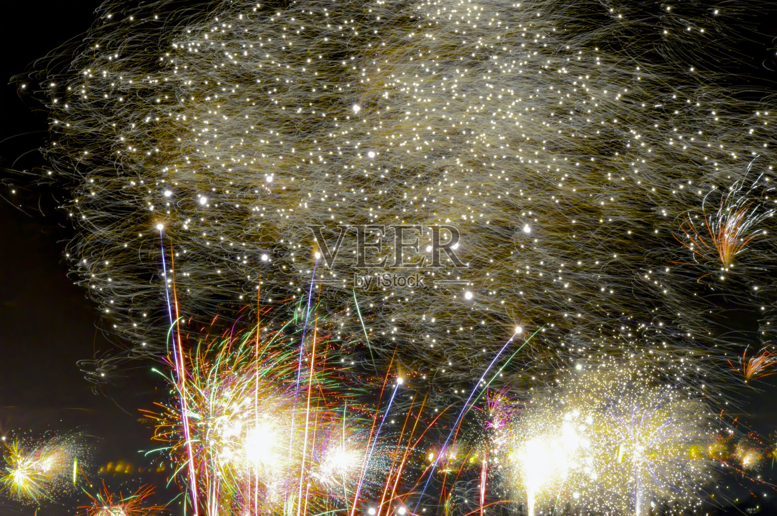 烟花照片摄影图片