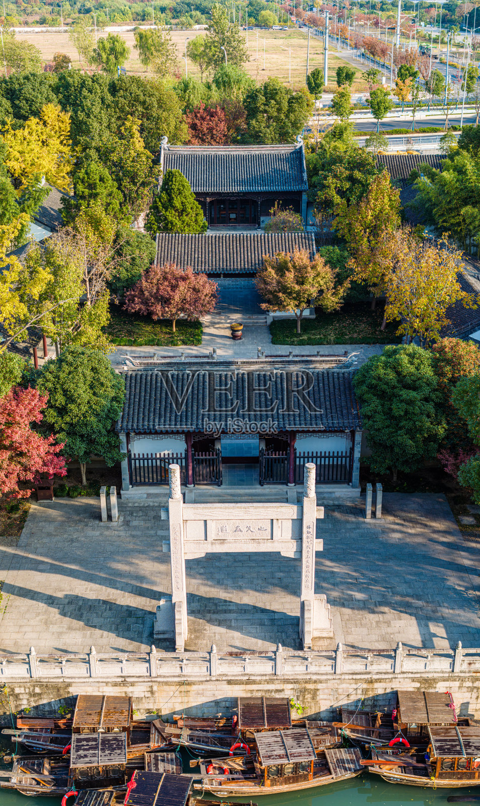 中国传统古典建筑的航空摄影照片摄影图片