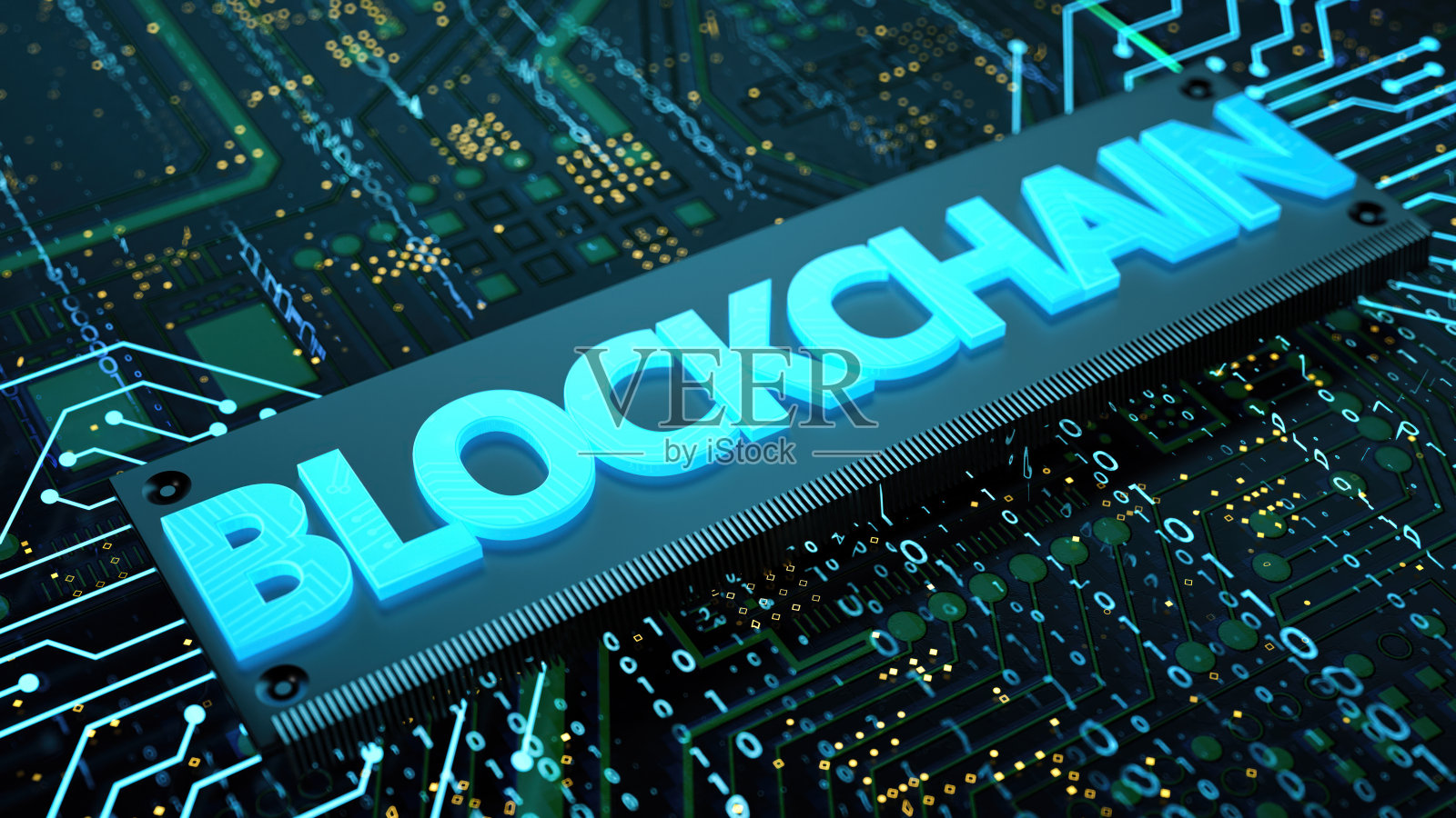 区块链和加密货币概念照片摄影图片