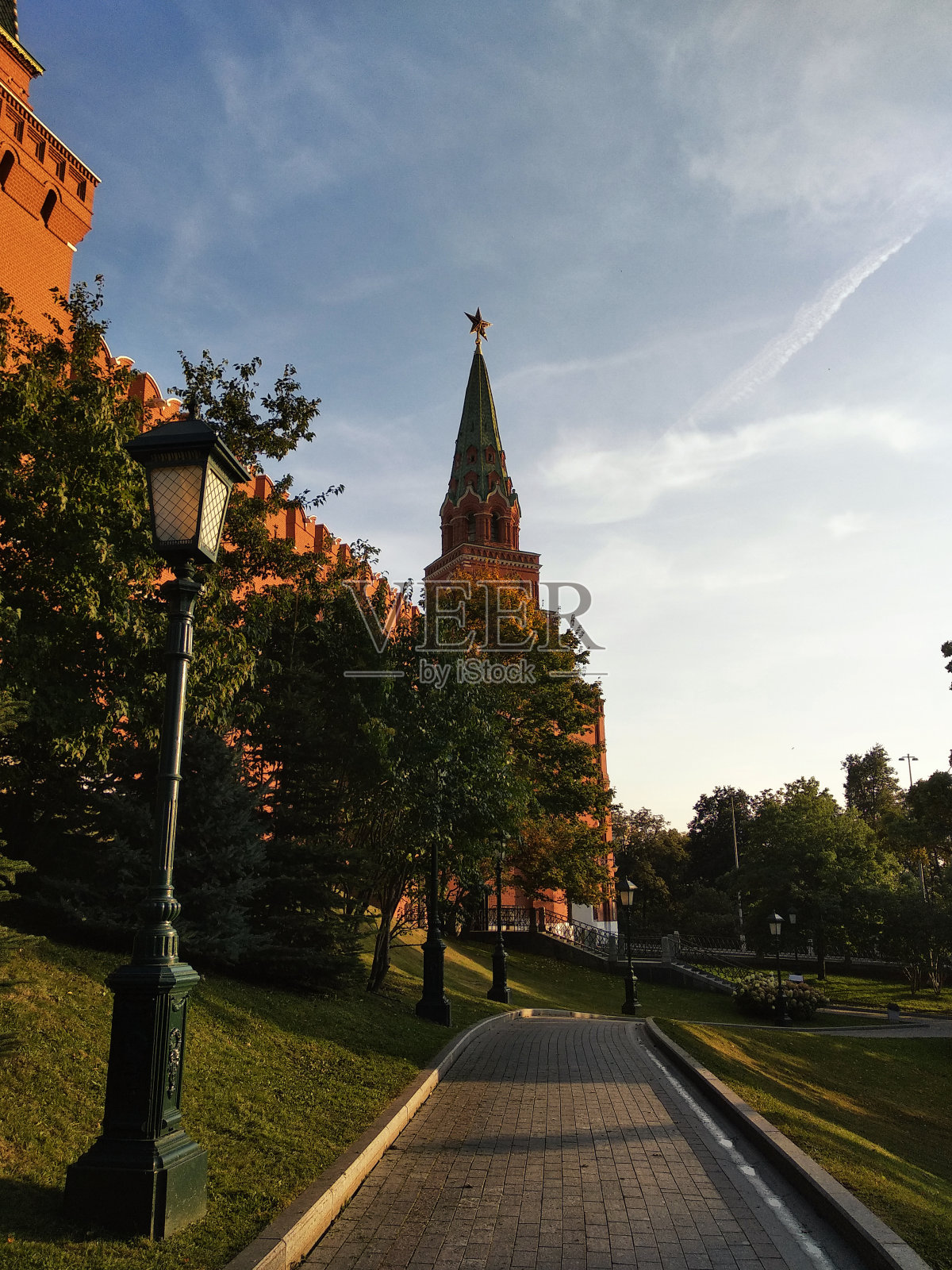 莫斯科市中心的日落照片摄影图片