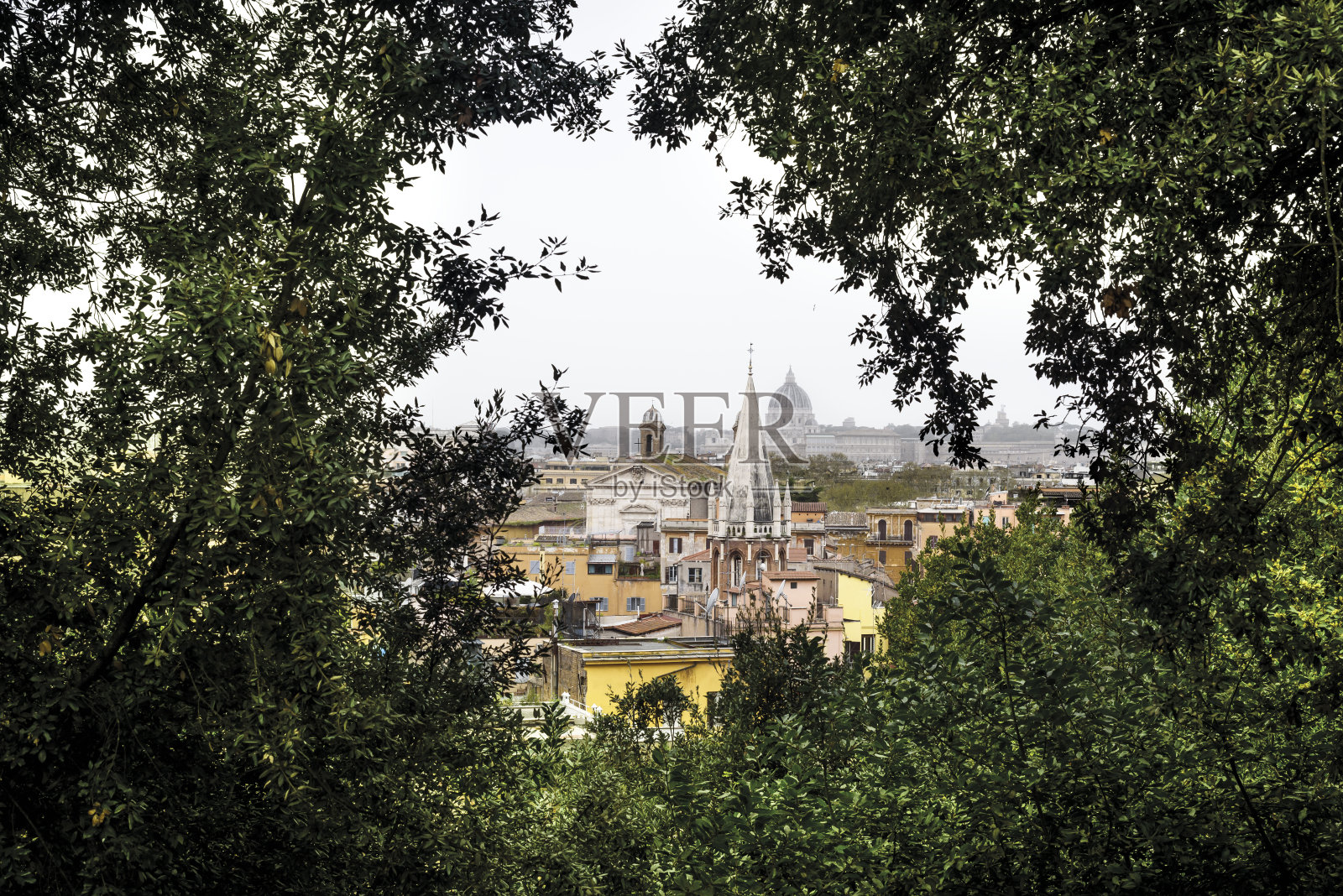 从皮西奥俯瞰罗马照片摄影图片