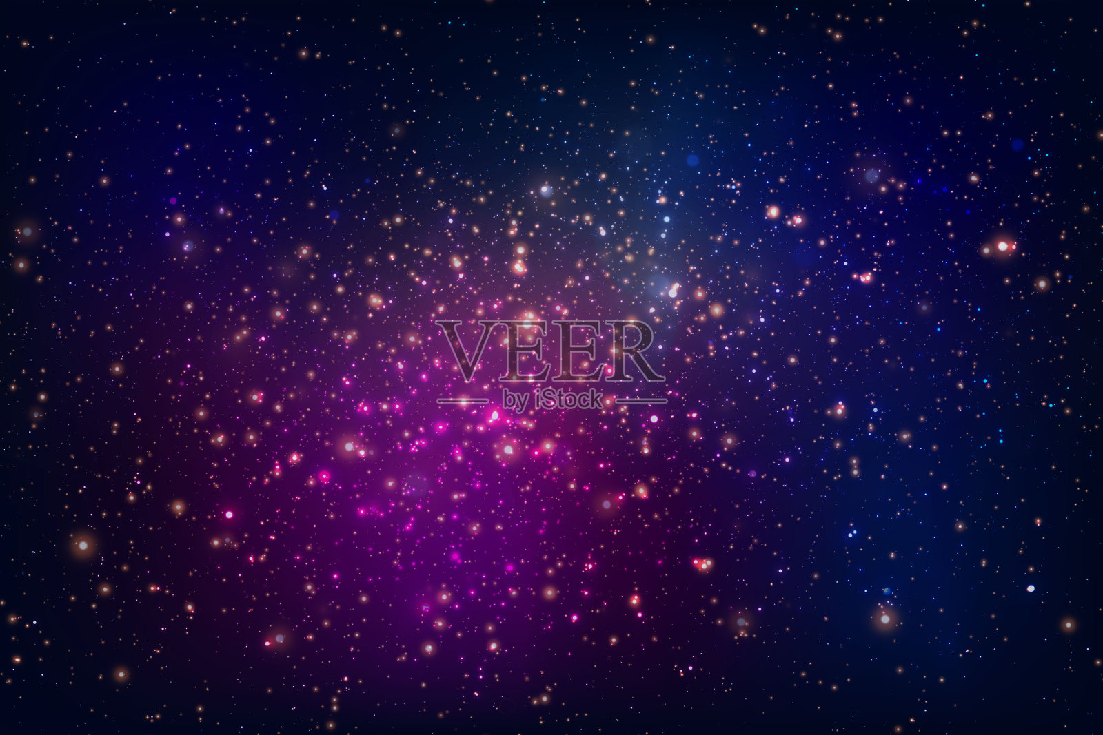 神奇的抽象背景。粒子和光的宇宙效应。插画图片素材